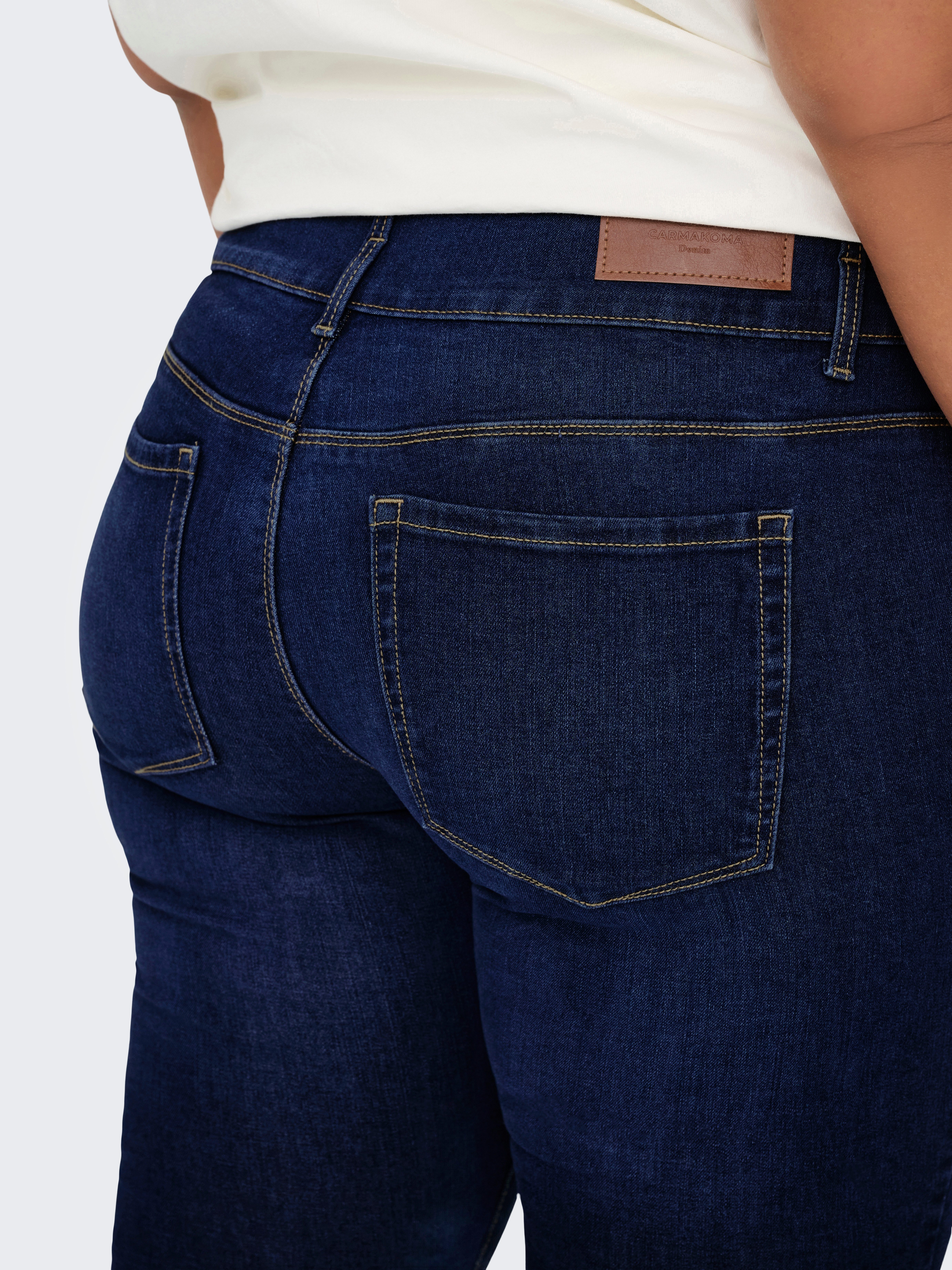 ONLY CARMAKOMA Skinny fit jeans CARANNA HW SKINNY ANK MBD DNM ANA