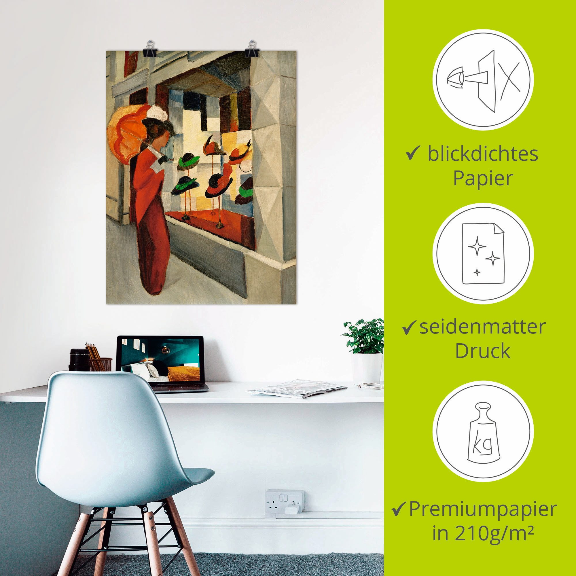 Artland Artprint Hoedenwinkel als artprint op linnen, poster in verschillende formaten maten