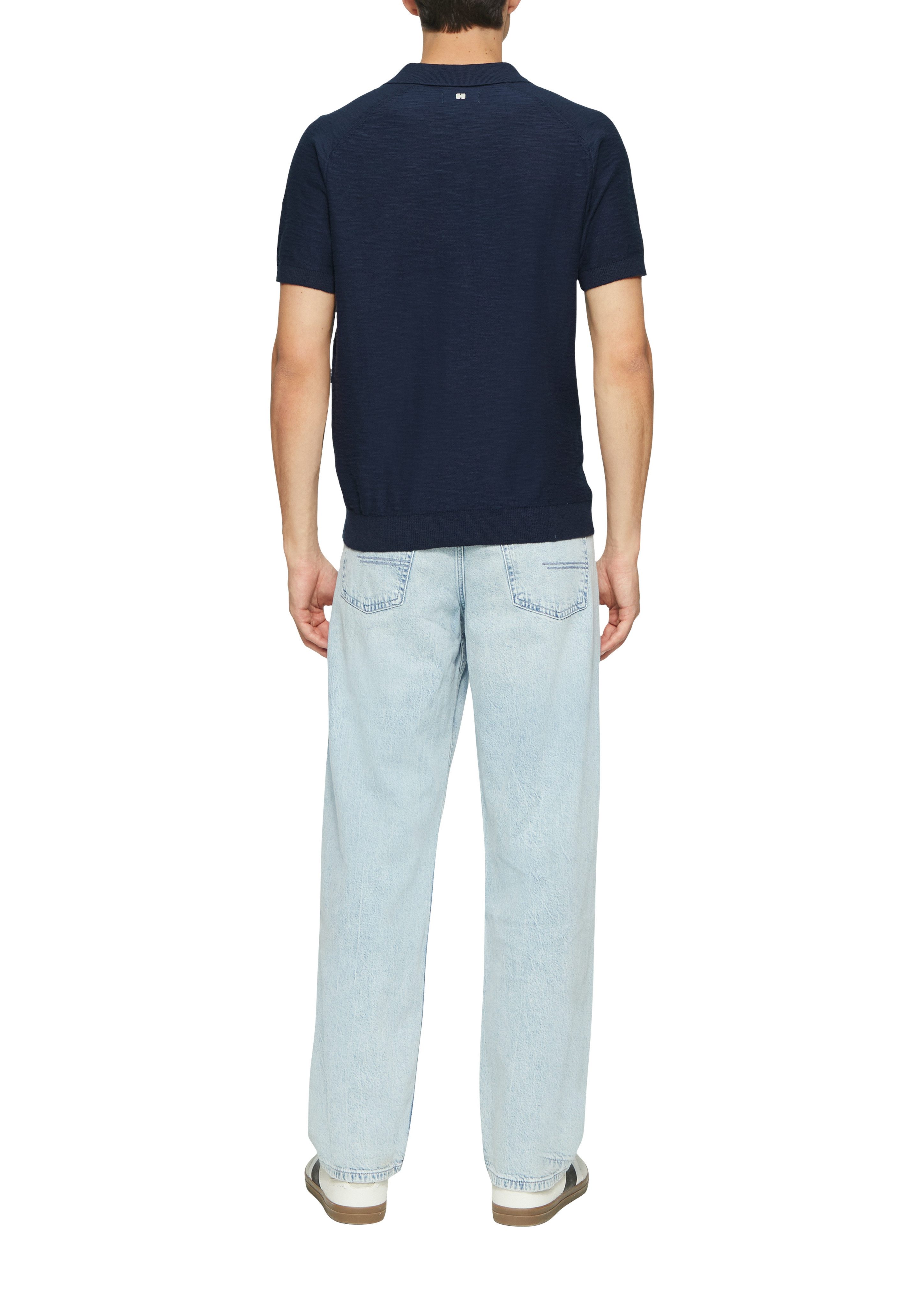 s.Oliver Poloshirt met breimotief