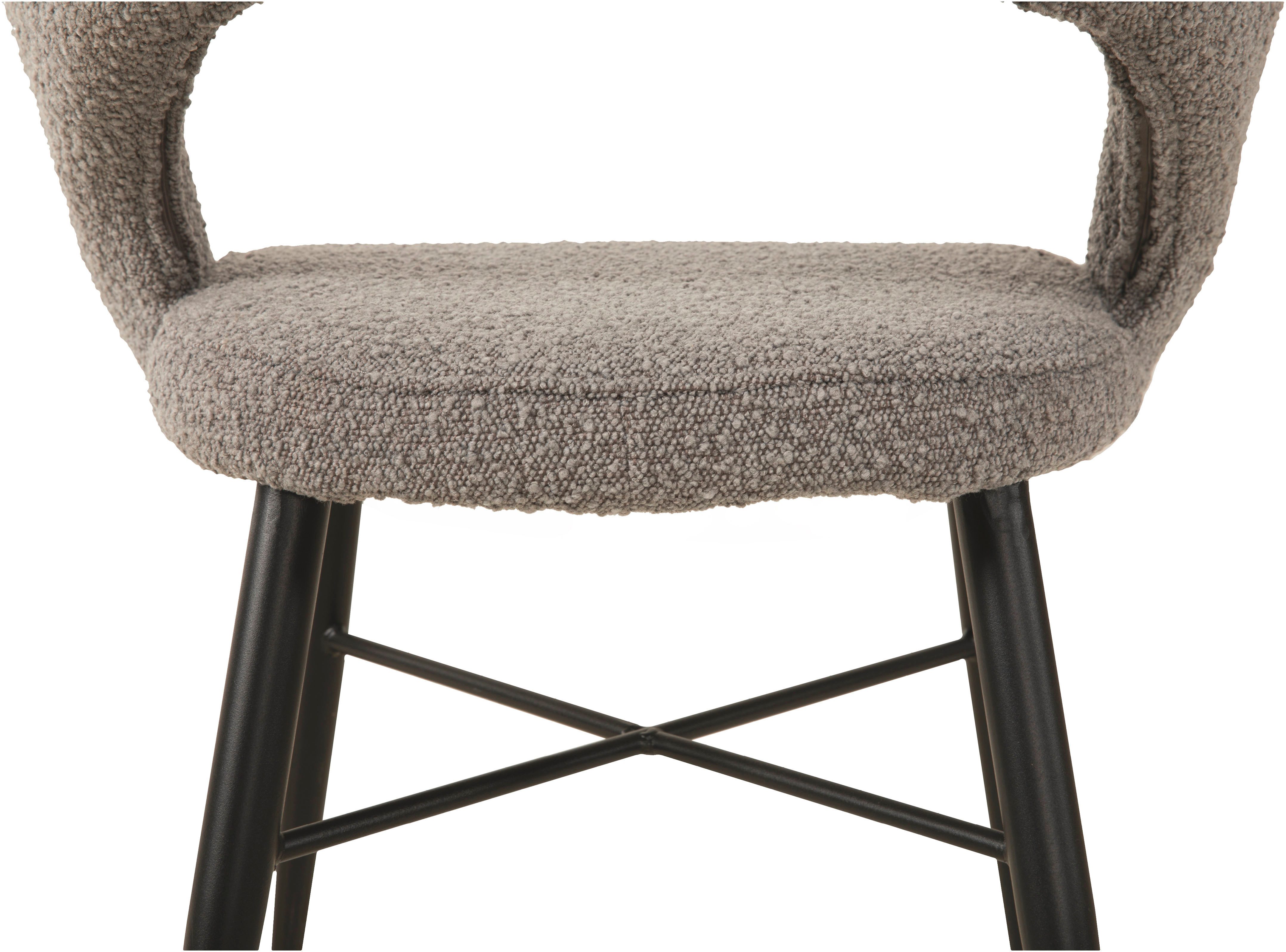 OMG Design Eetkamerstoel Marley met modern cut-out, bouclé bekleding (set)