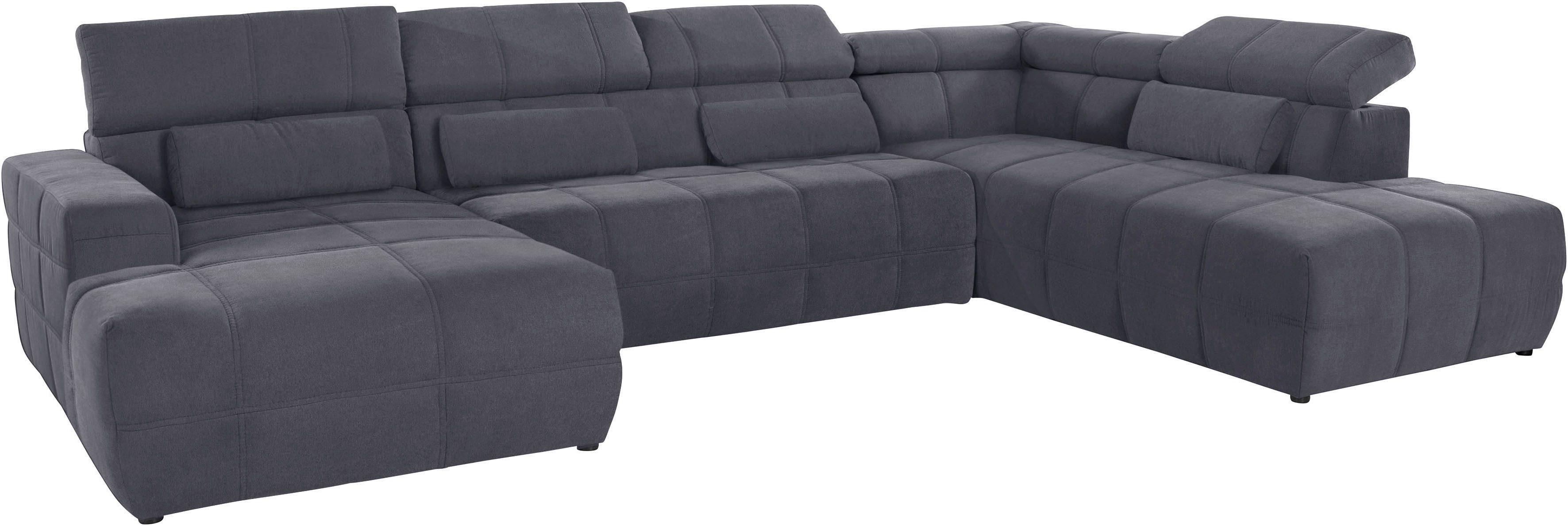 DOMO collection Zithoek Brandon, keuze met zitdiepteverstelling, inclusief lendensteun met hoofdsteunverstelling, optionele zitdiepteverstelling, u-vorm