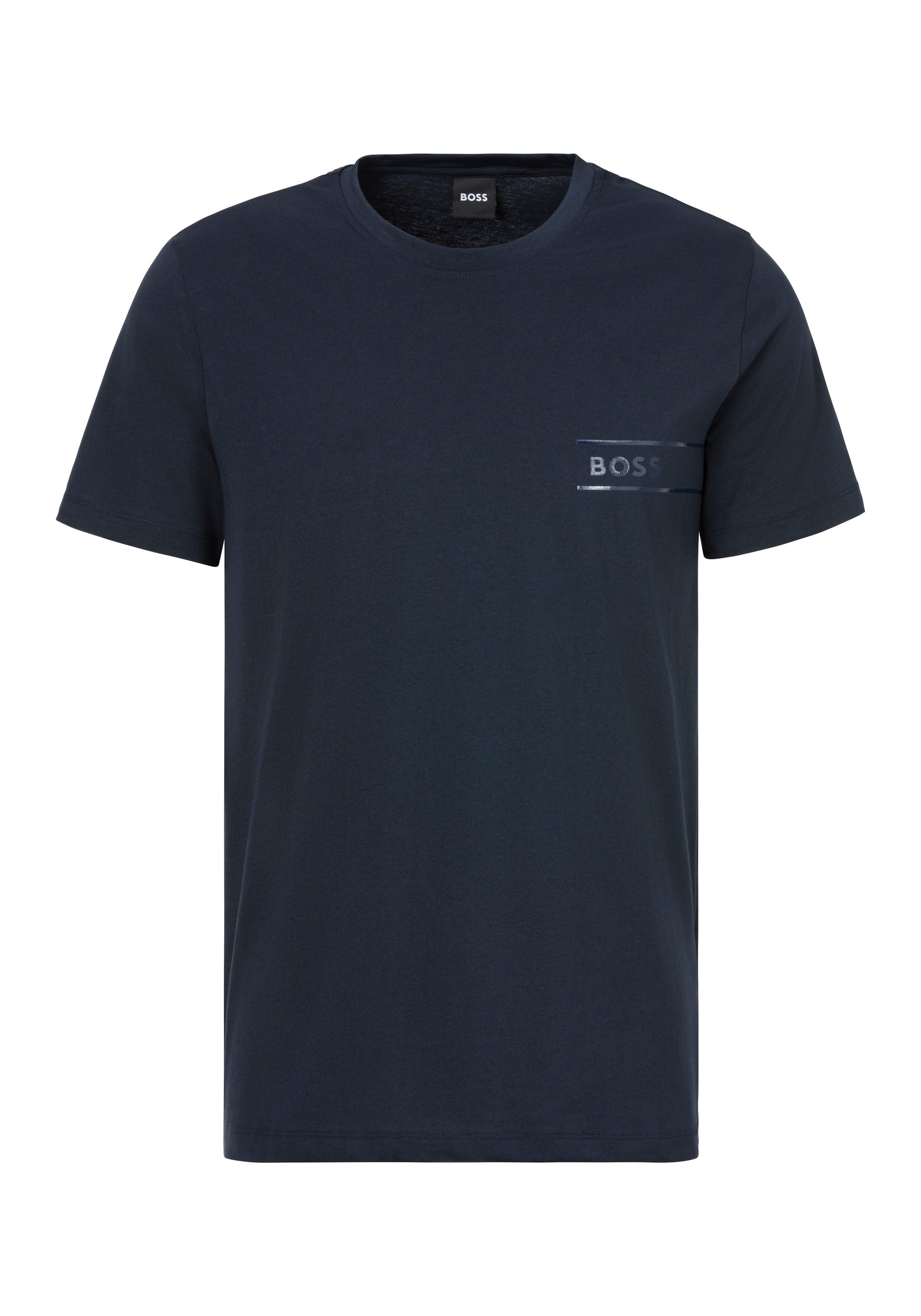 Hugo Boss Regular Fit Katoenen T-shirt Blauw Blue Heren