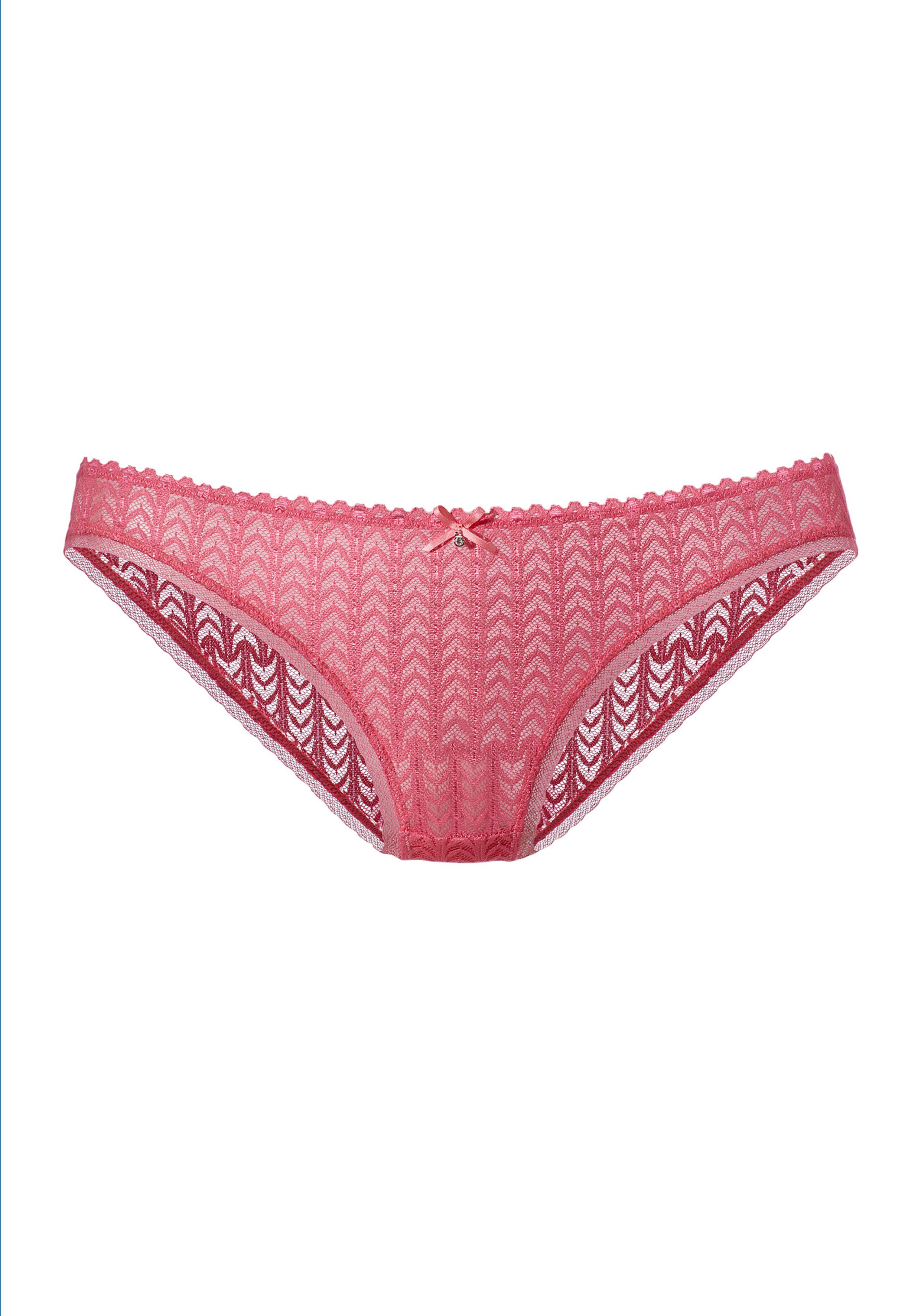 s.Oliver RED LABEL Beachwear Slip van transparante kant in grafische look