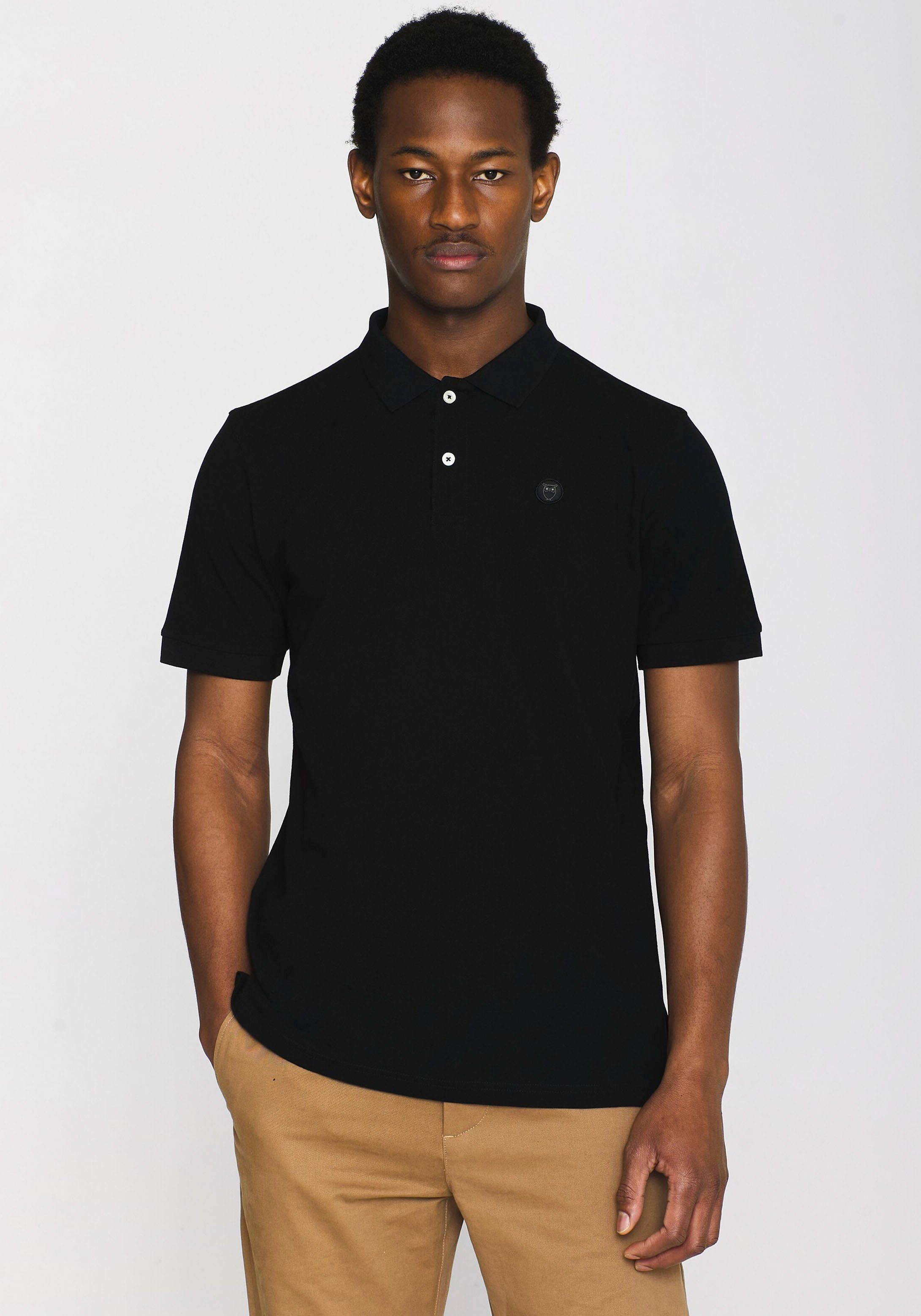 KnowledgeCotton Apparel Poloshirt in klassieke look