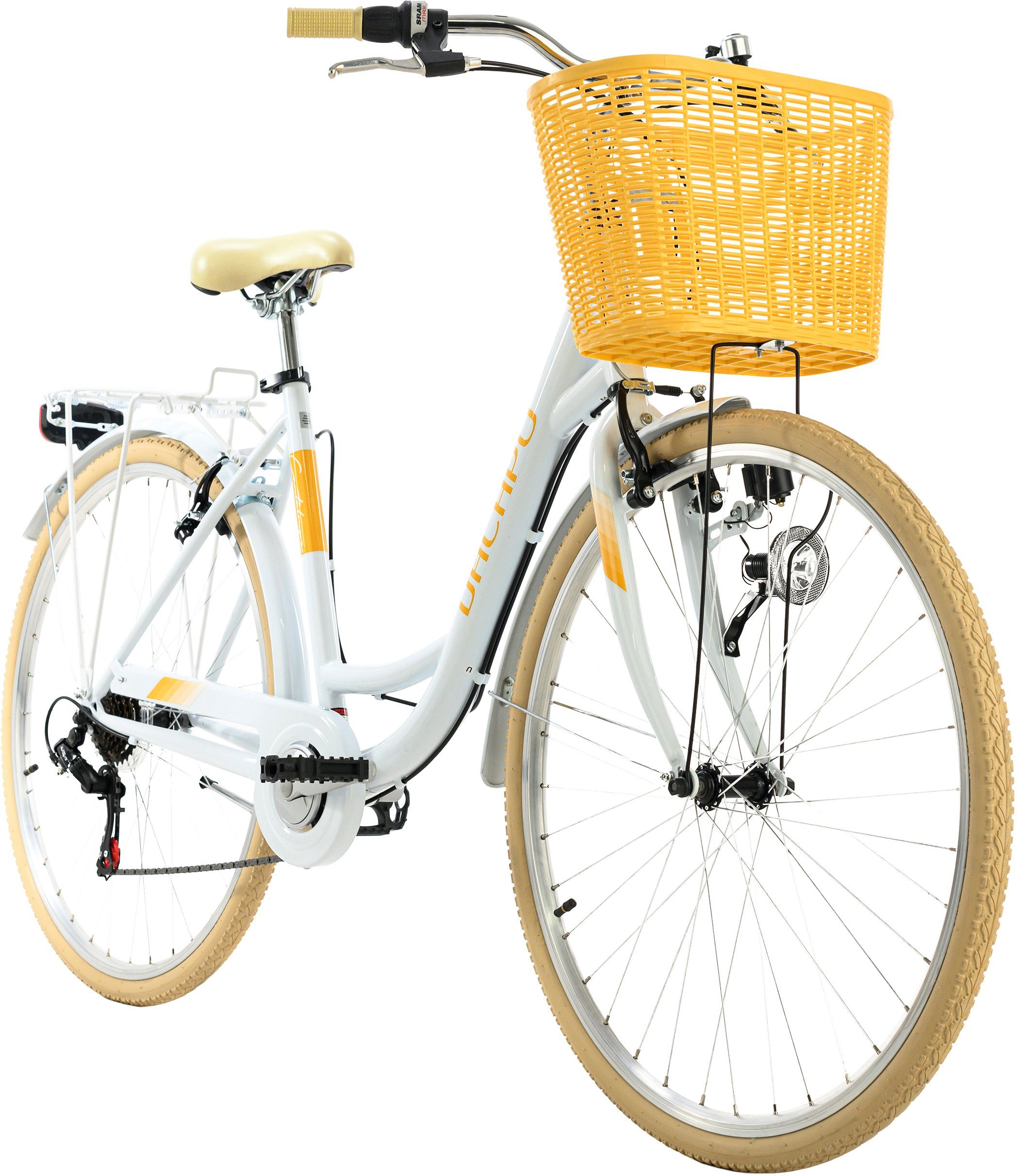 KS Cycling Citybike Cantaloupe voor dames, kettingversnelling