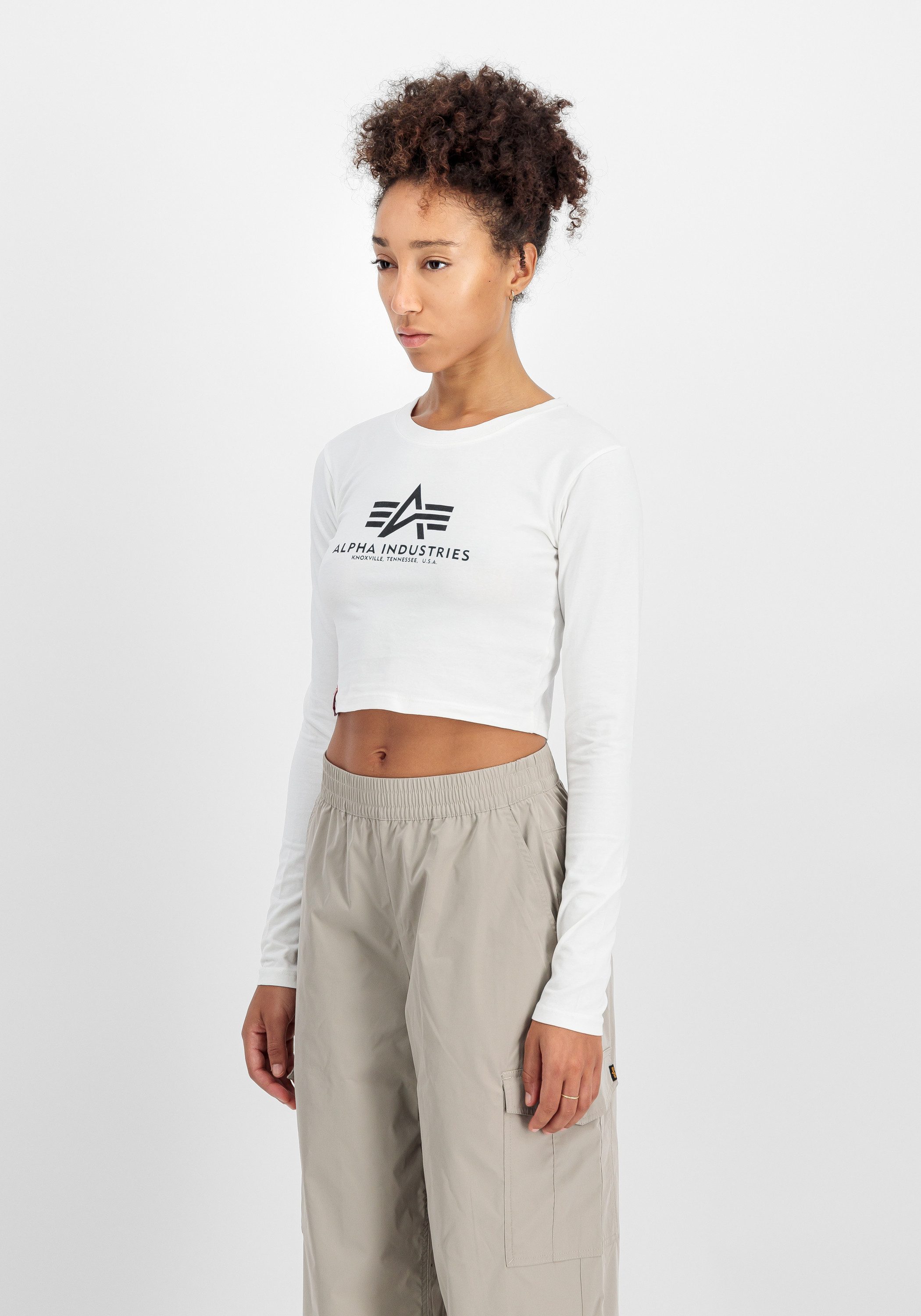 Alpha Industries Sweater Alpha Industries Women - Longsleeves Basic Cropped Longsleeve W