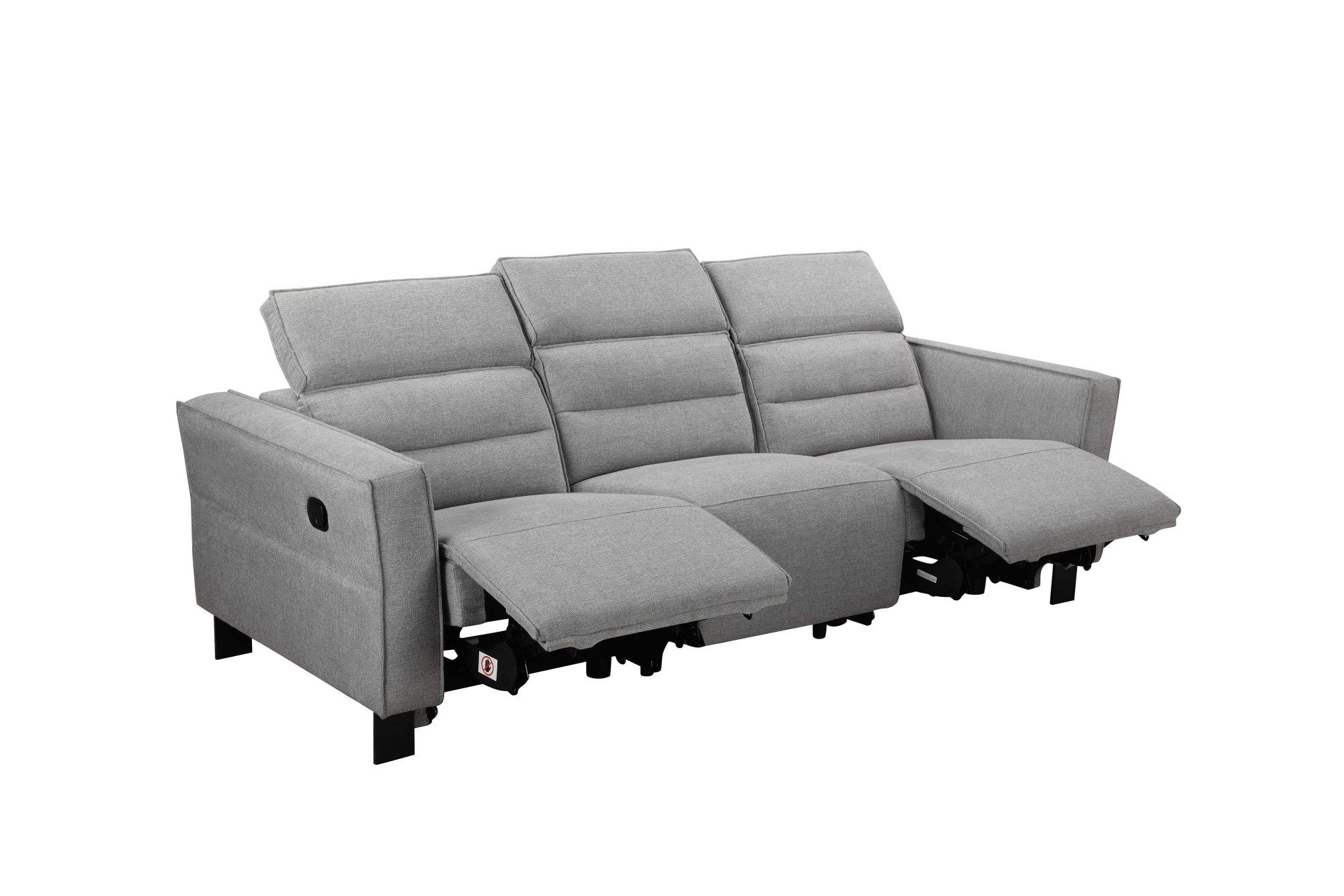Places of Style 3-zitsbank Carpari, 224 cm, handmatige of elektrische relaxfunctie in 2 zitplaatsen