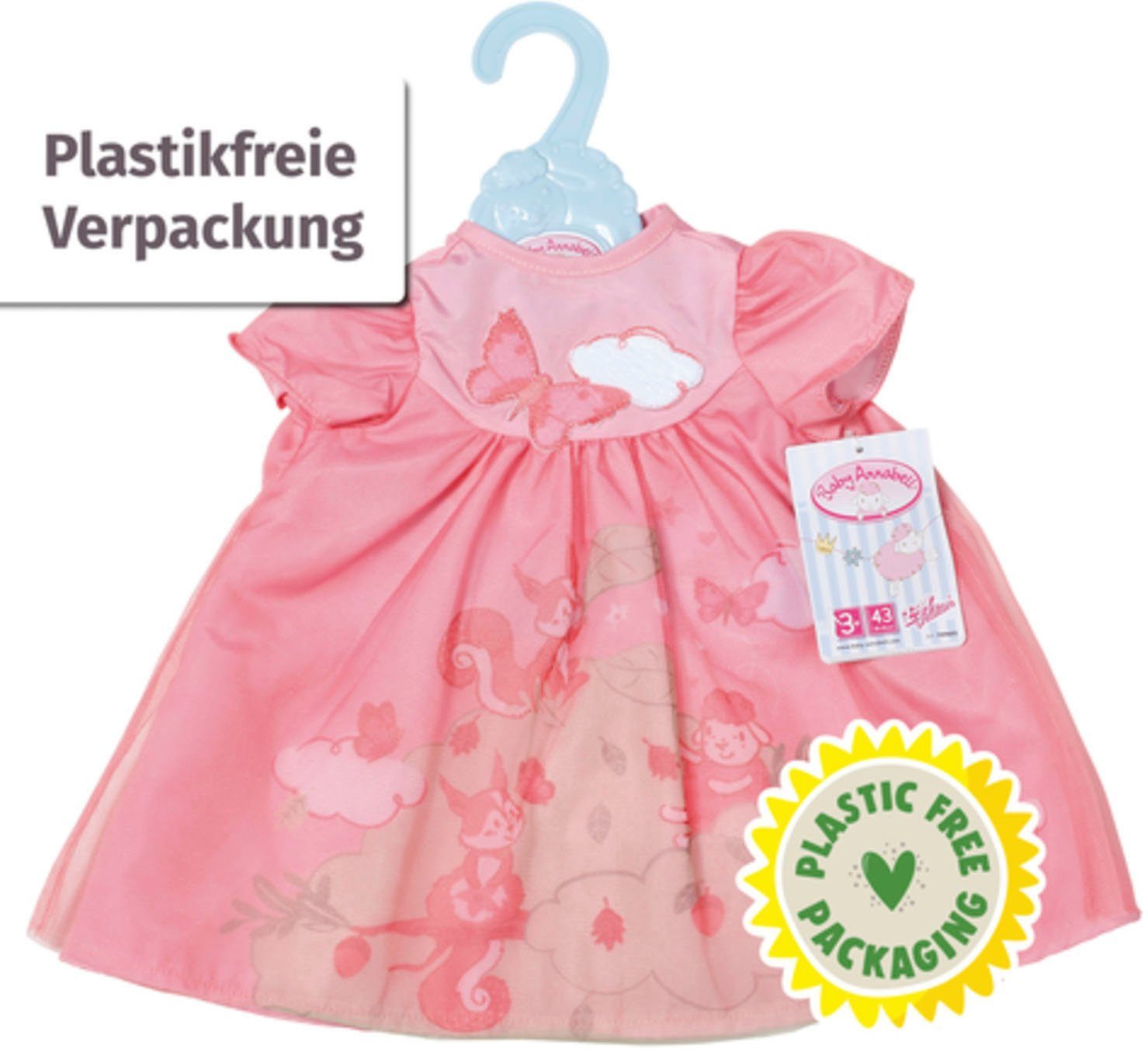 Baby Annabell Poppenkleding Jurk roze eekhoorntje, 43 cm