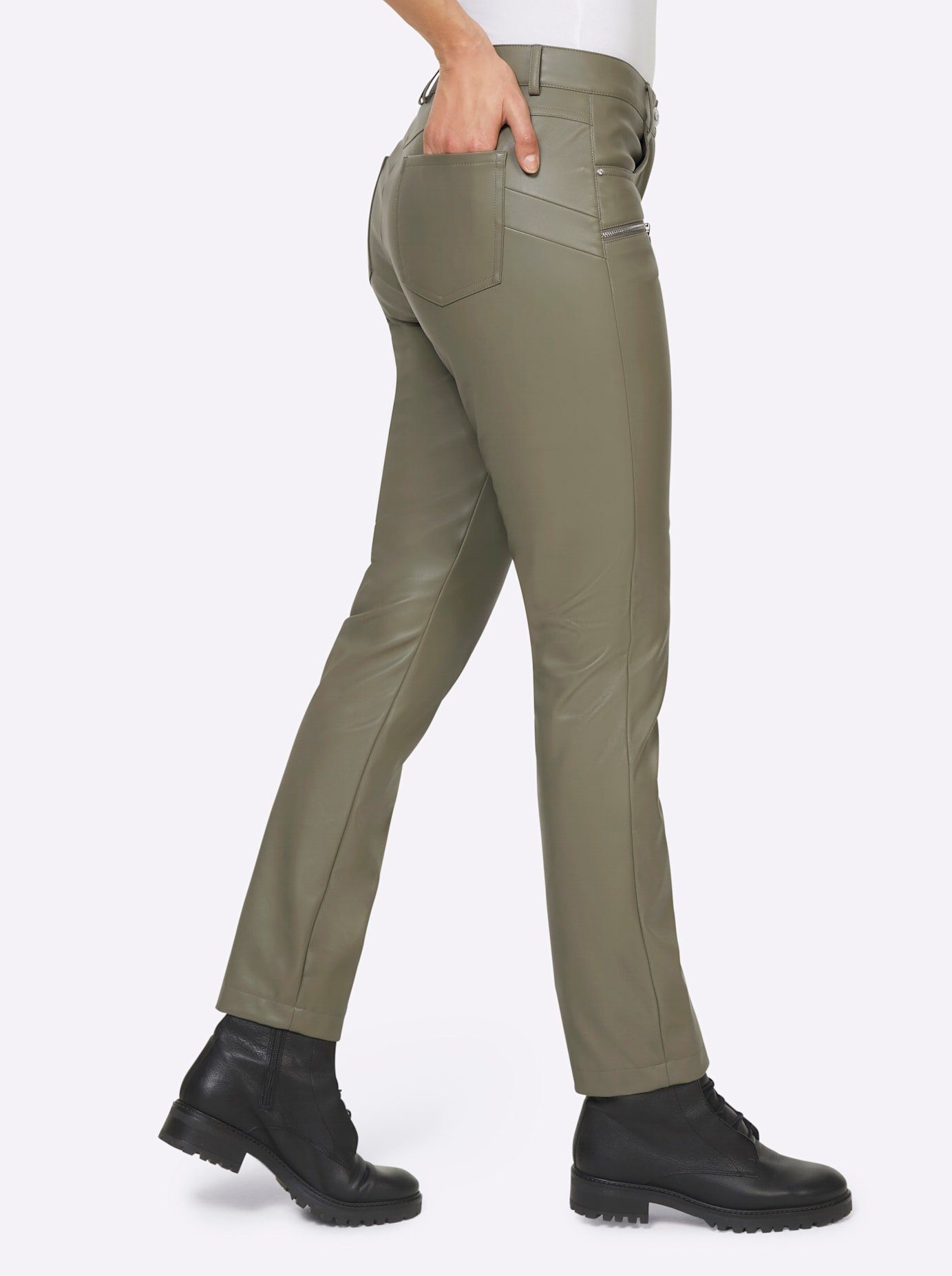 heine Imitatieleren broek