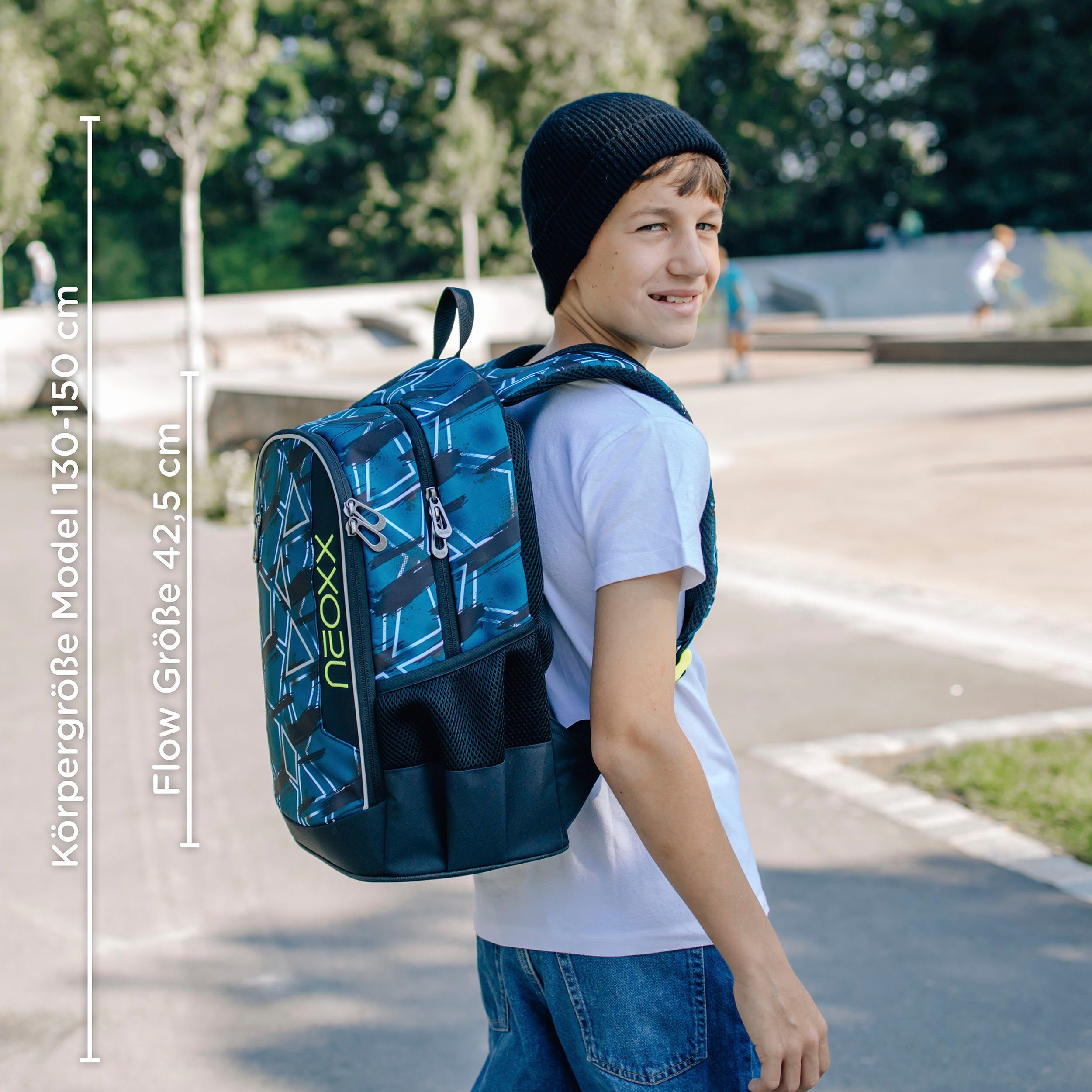 neoxx Schoolrugzak Flow, Flash Yourself gedeeltelijk van gerecycled materiaal
