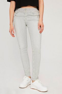 ltb slim fit jeans georget m met lange, smalle pijpen, hoge taille en met stretch-aandeel in 5-pocketsstijl wit