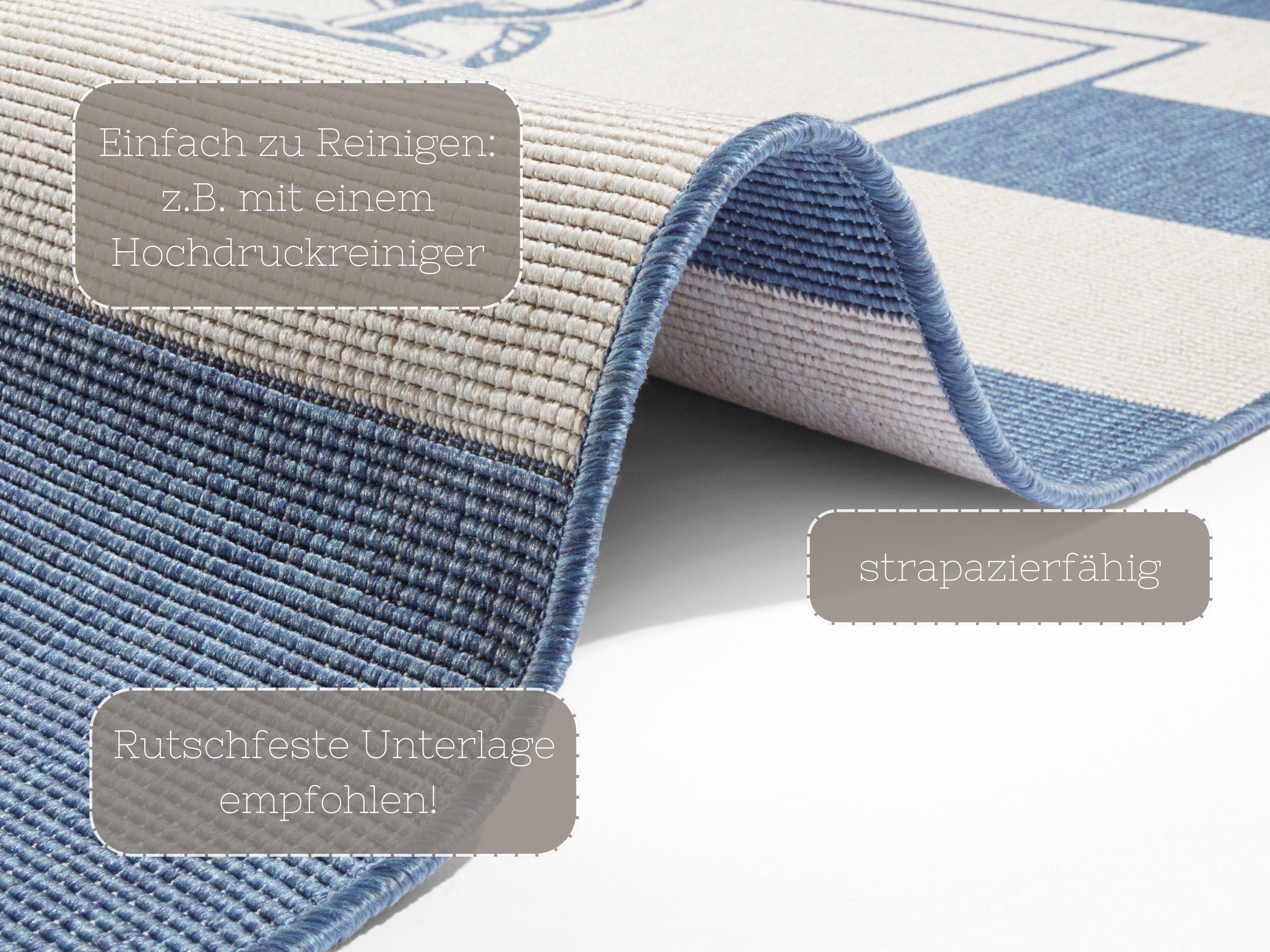 NORTHRUGS Vloerkleed Gandara In- & outdoor, vloerkleed, weerbestendig, balkon, tuin, woonkamer, modern