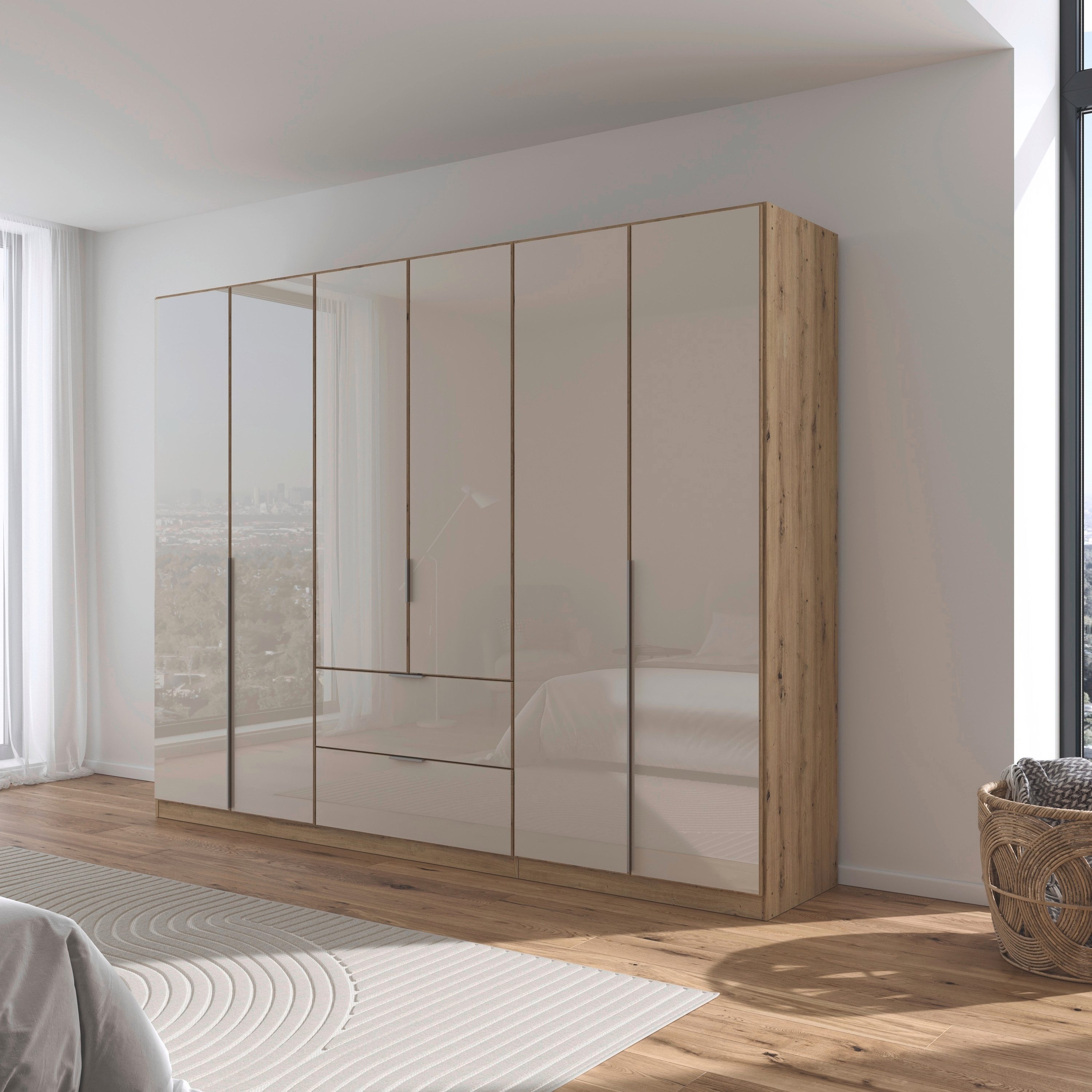 rauch Draaideurkast Kledingkasten kast garderobe AGORDO met glazen front