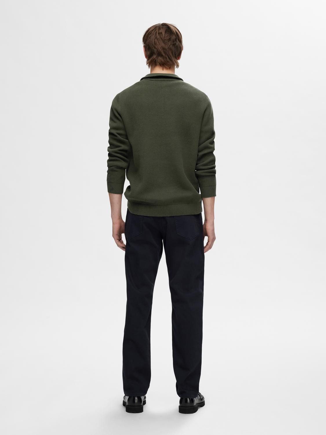 SELECTED HOMME Schipperstrui SLHDANE LS KNIT STRUCTURE HALF ZIP NOOS