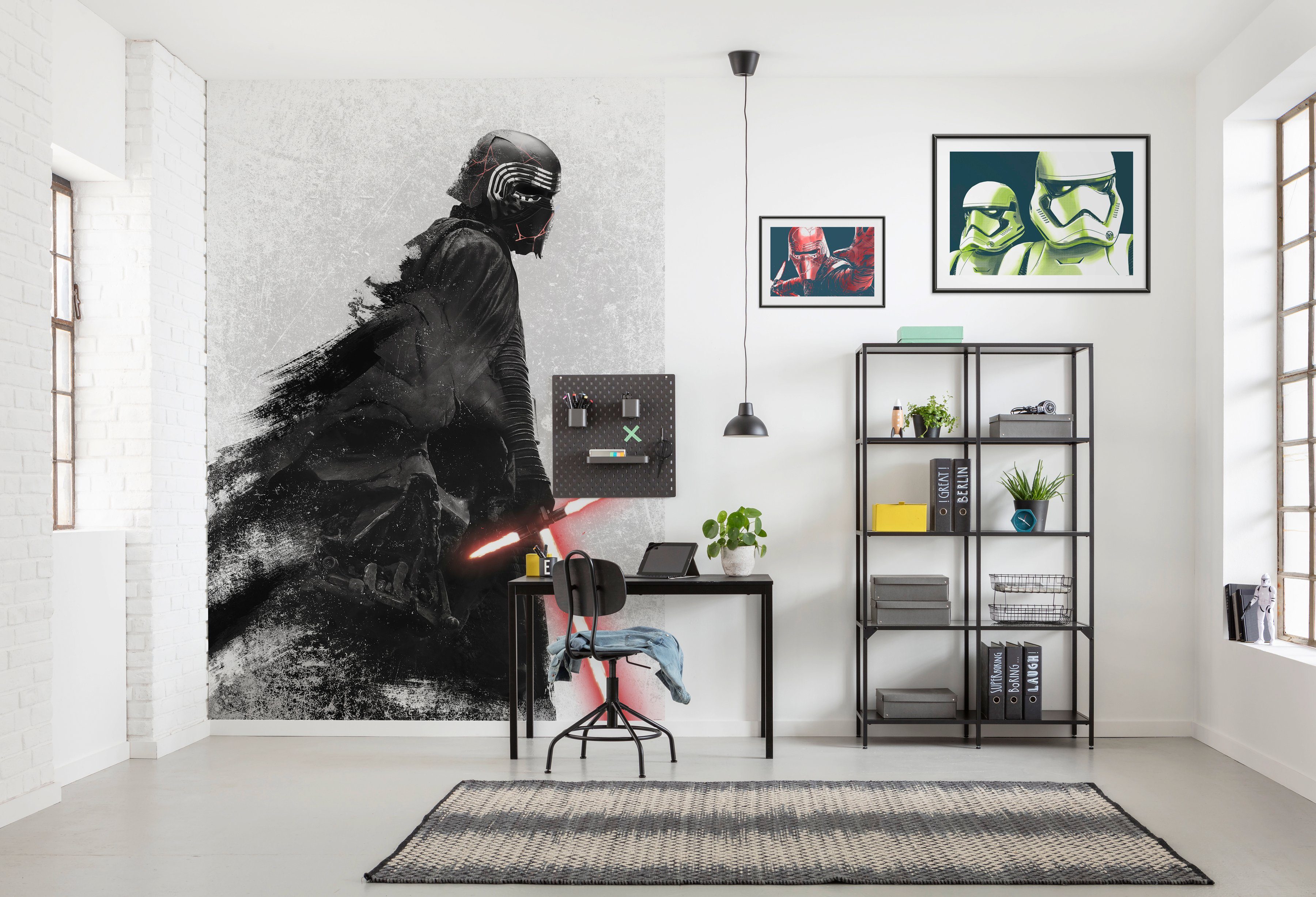 Komar Wanddecoratie Star Wars Faces Stormtrooper Wanddecoratie voor de kinderkamer - zonder lijst (1 stuk)