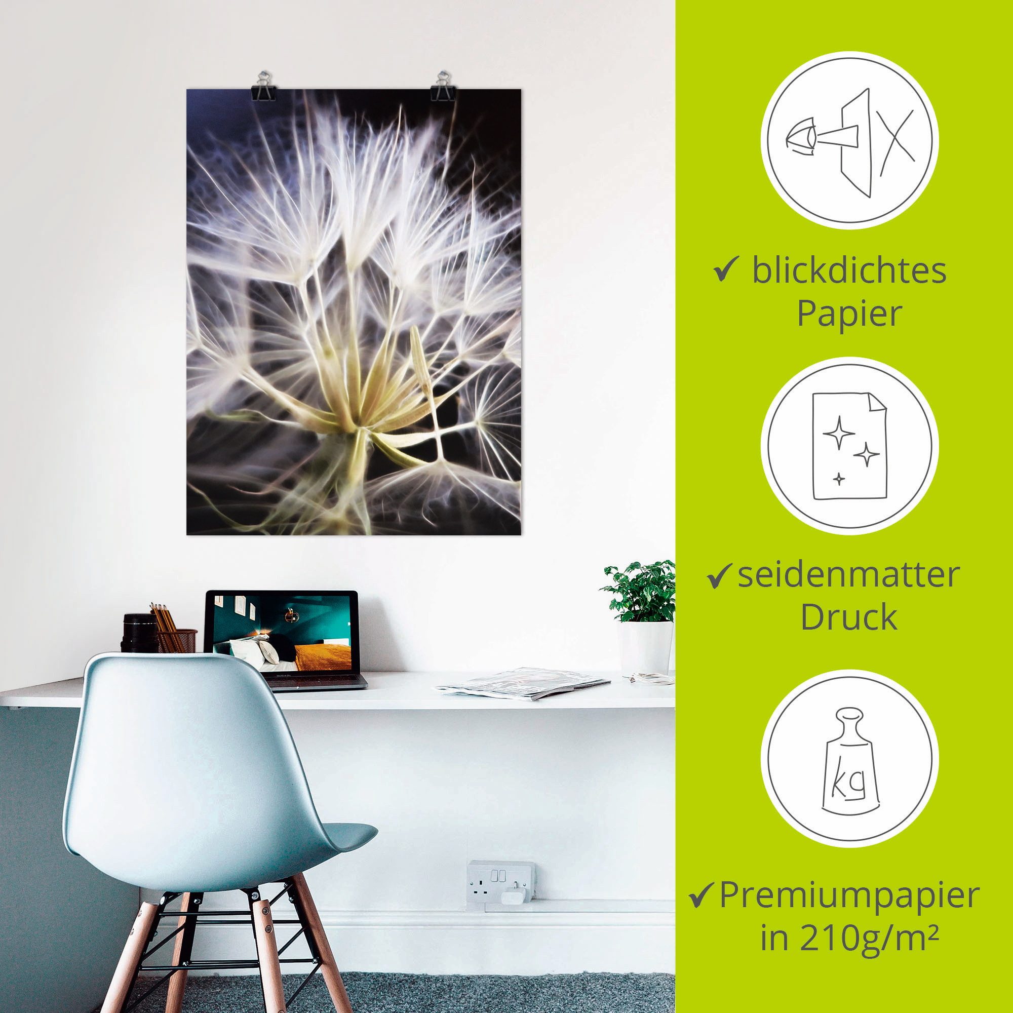 Artland Artprint Pluizenbol als artprint op linnen, poster in verschillende formaten maten