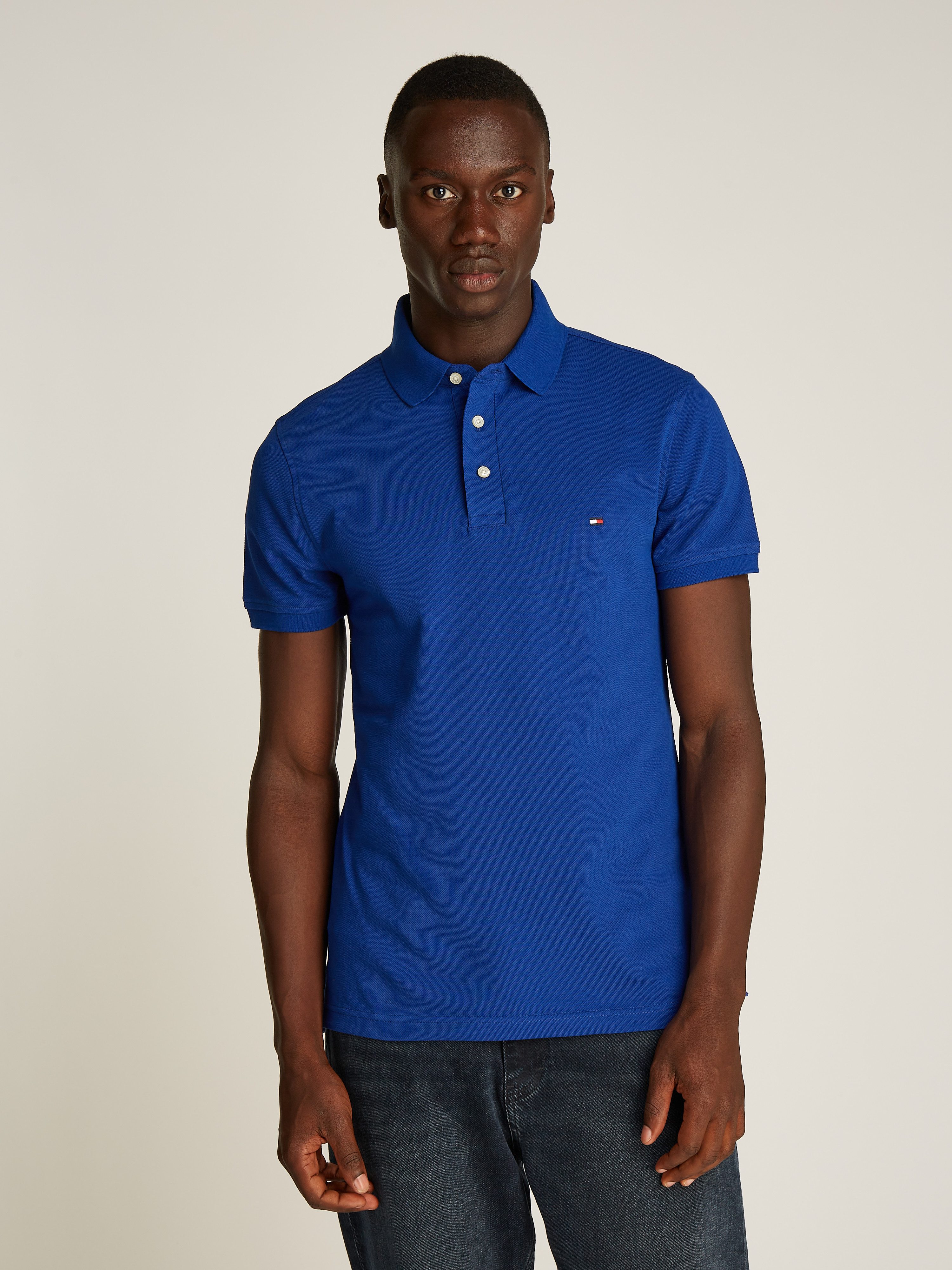 Tommy Hilfiger Poloshirt 1985 SLIM POLO met borduursel en piquékwaliteit