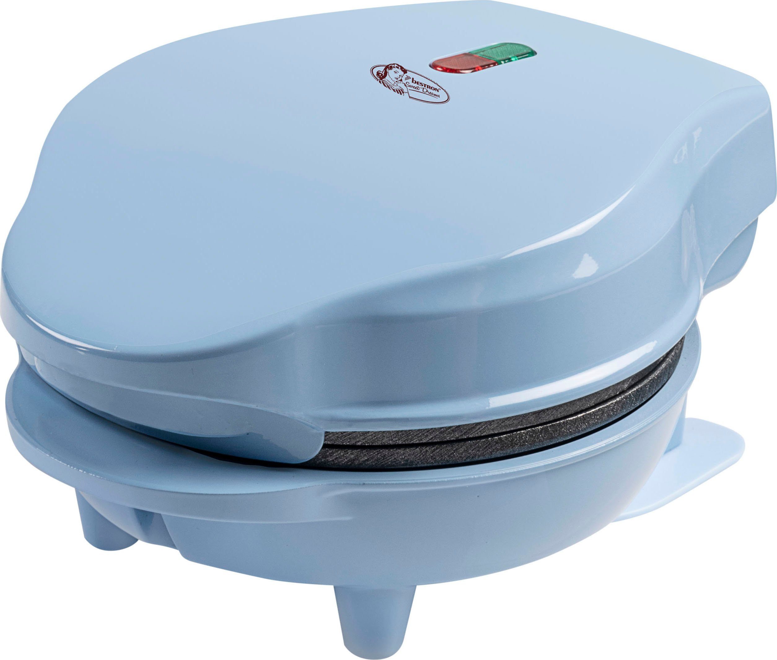 bestron Wafelijzer AMW500 Mini voor klassieke wafels, kleine wafelmaker met antiaanbaklaag
