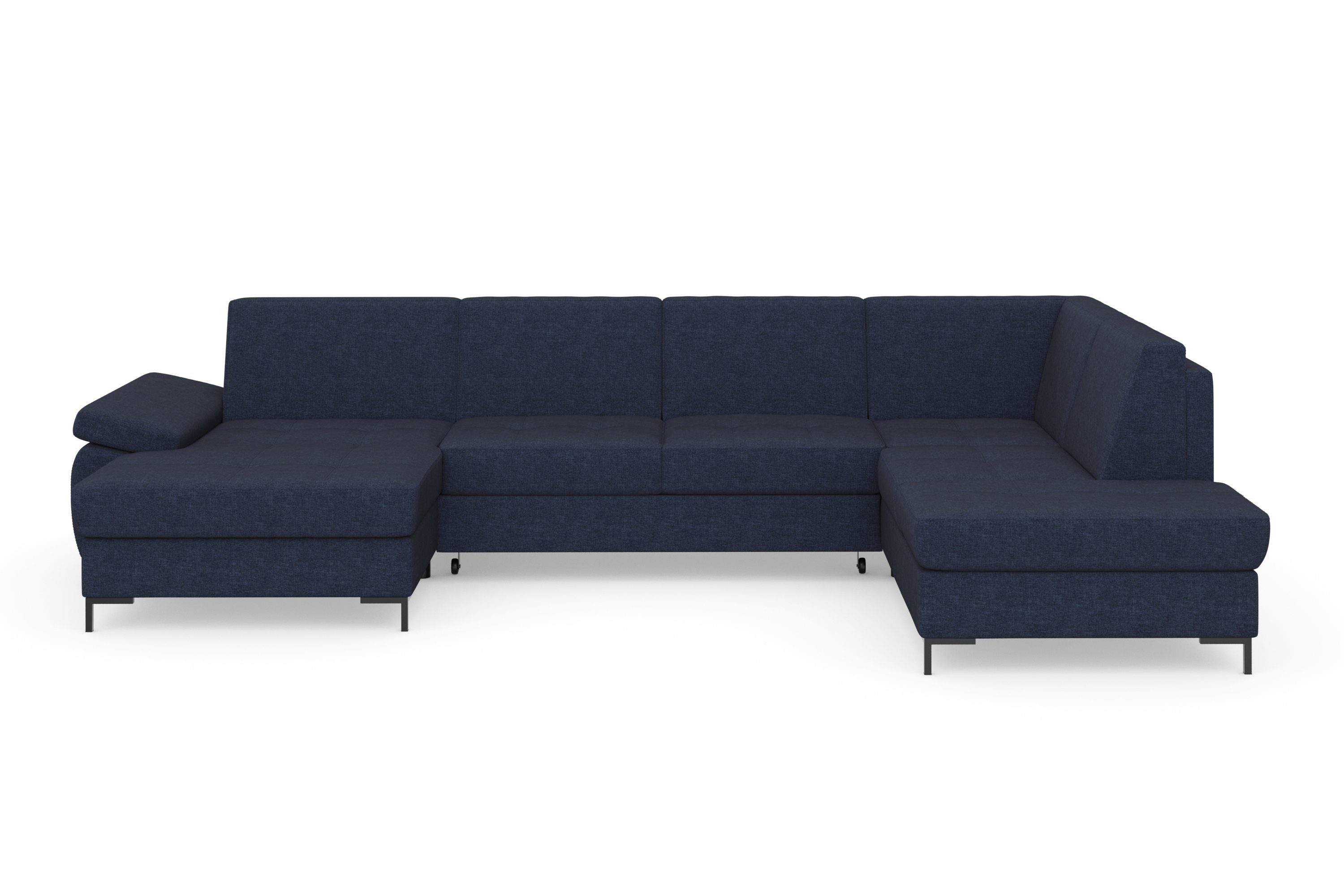 DOMO collection Zithoek Capelo, comfortabel, duidelijke lijnen kenmerken dit ontwerp, U-Vorm met verstelbare armleuningen, naar keuze met slaapfunctie, binnenvering