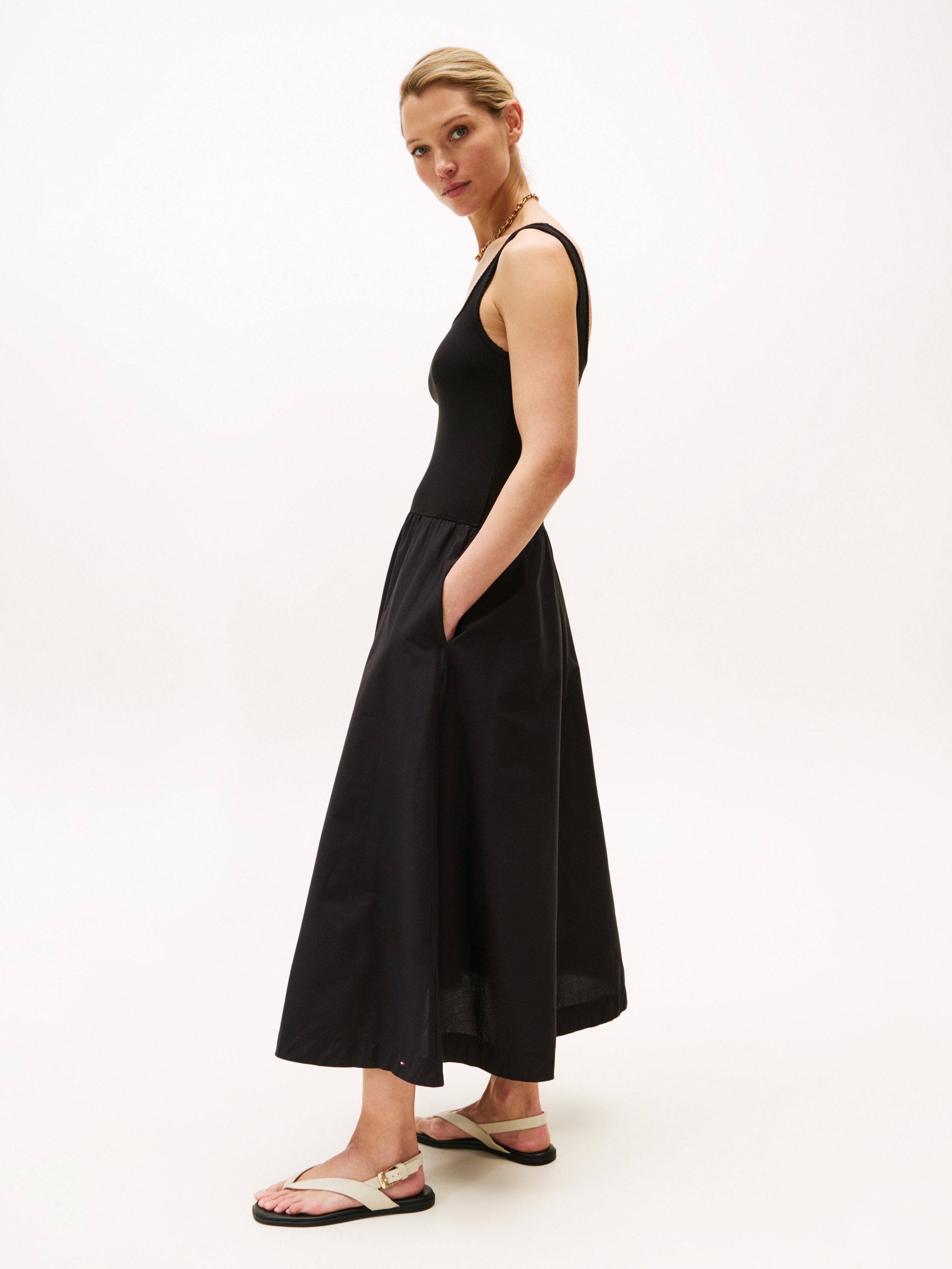 Tommy Hilfiger Jurk in a-lijn 5X2 RIB MIDI MIX F&F DRS