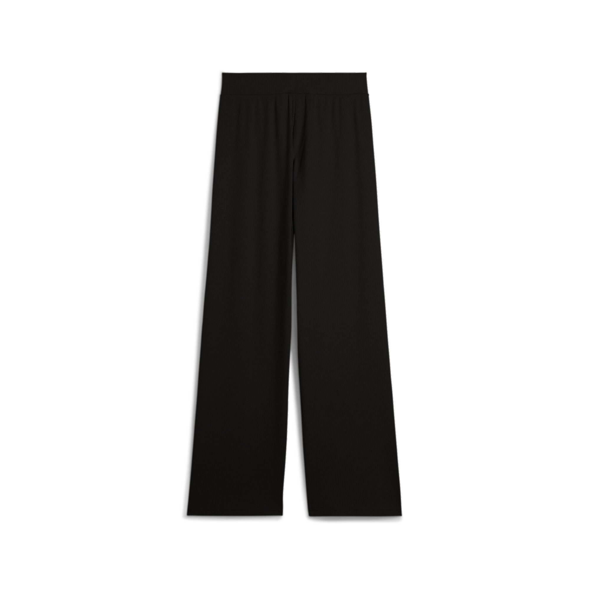 PUMA Trainingsbroek ESS ELEVATED HIGH-WAIST STRAIGHT LEG RIB PANT