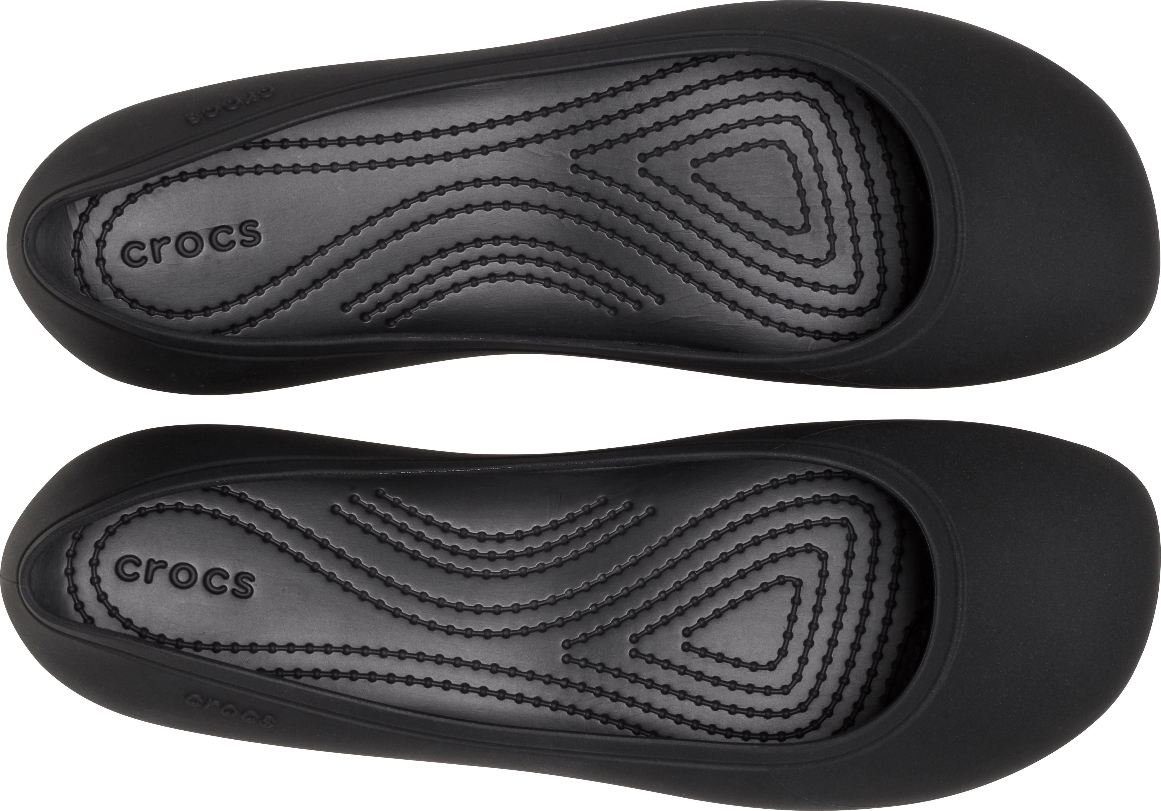 Crocs Ballerina's Brooklyn Flat Badslipper, waterschoen, strand schoen, vrijetijdsschoen met logoprint