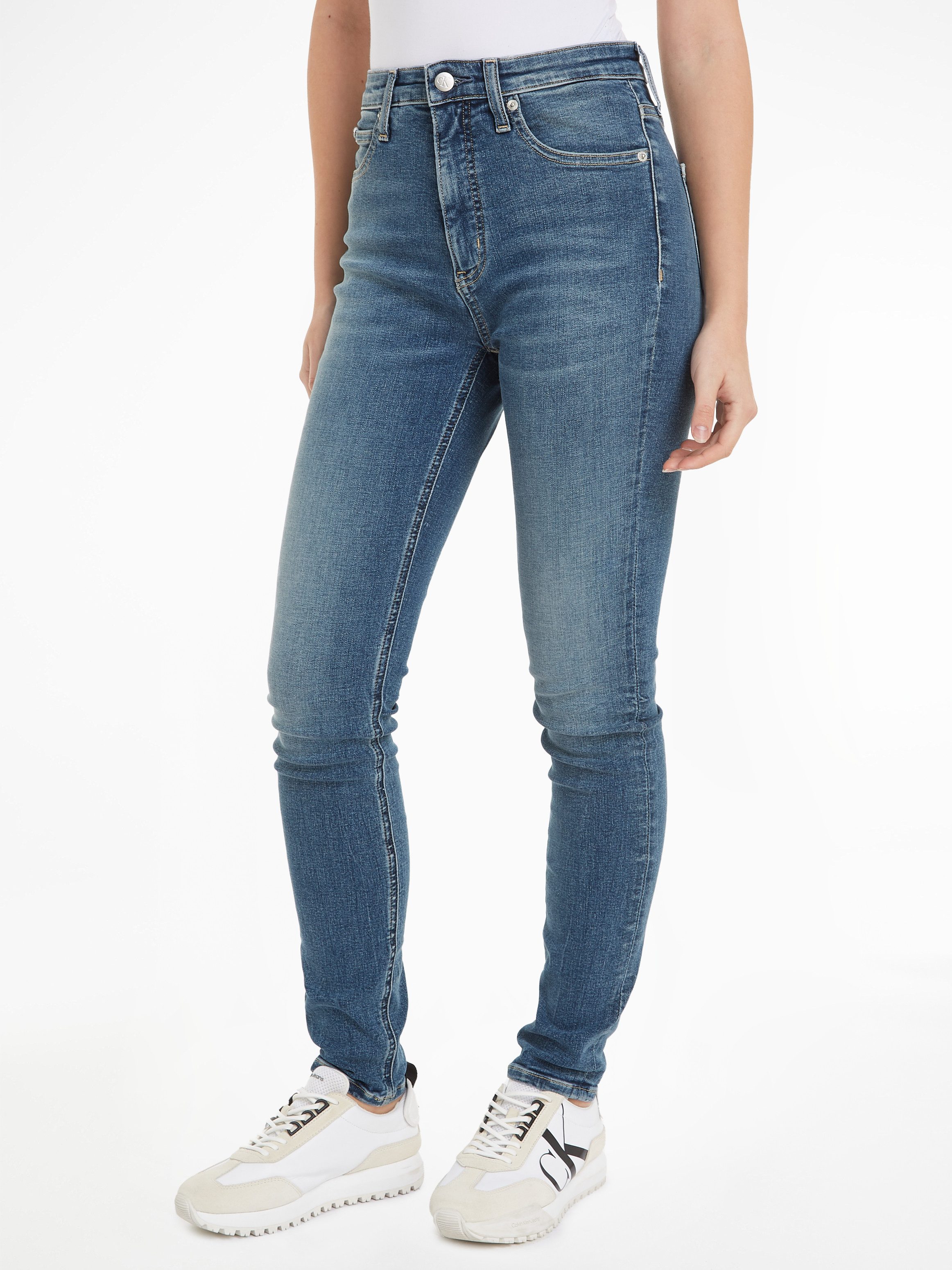 NU 20% KORTING: Calvin Klein Skinny fit jeans High rise skinny