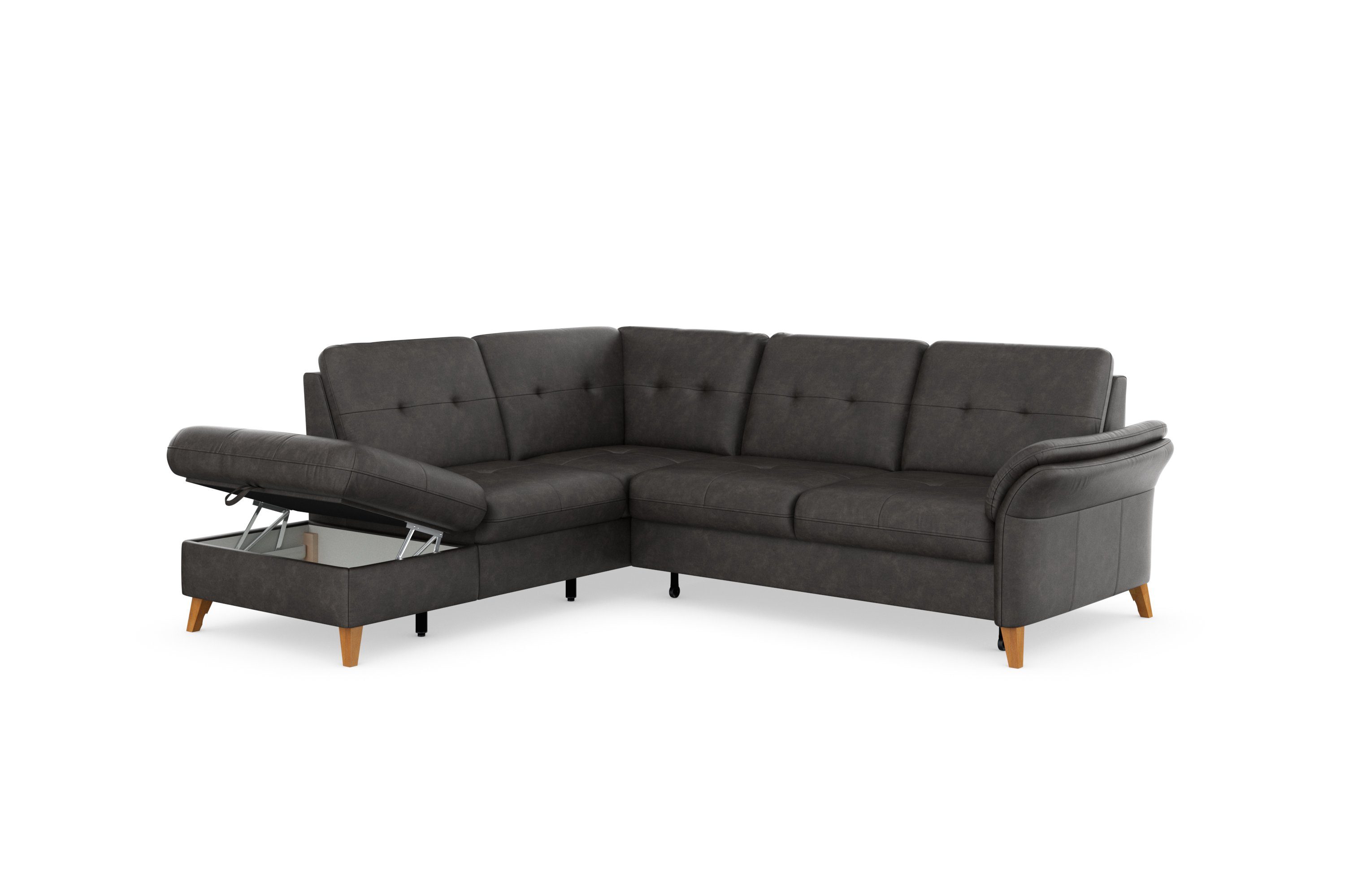 sit&more Hoekbank Göteborg inclusief zitdiepteverstelling, optioneel met bedfunctie & bedlade