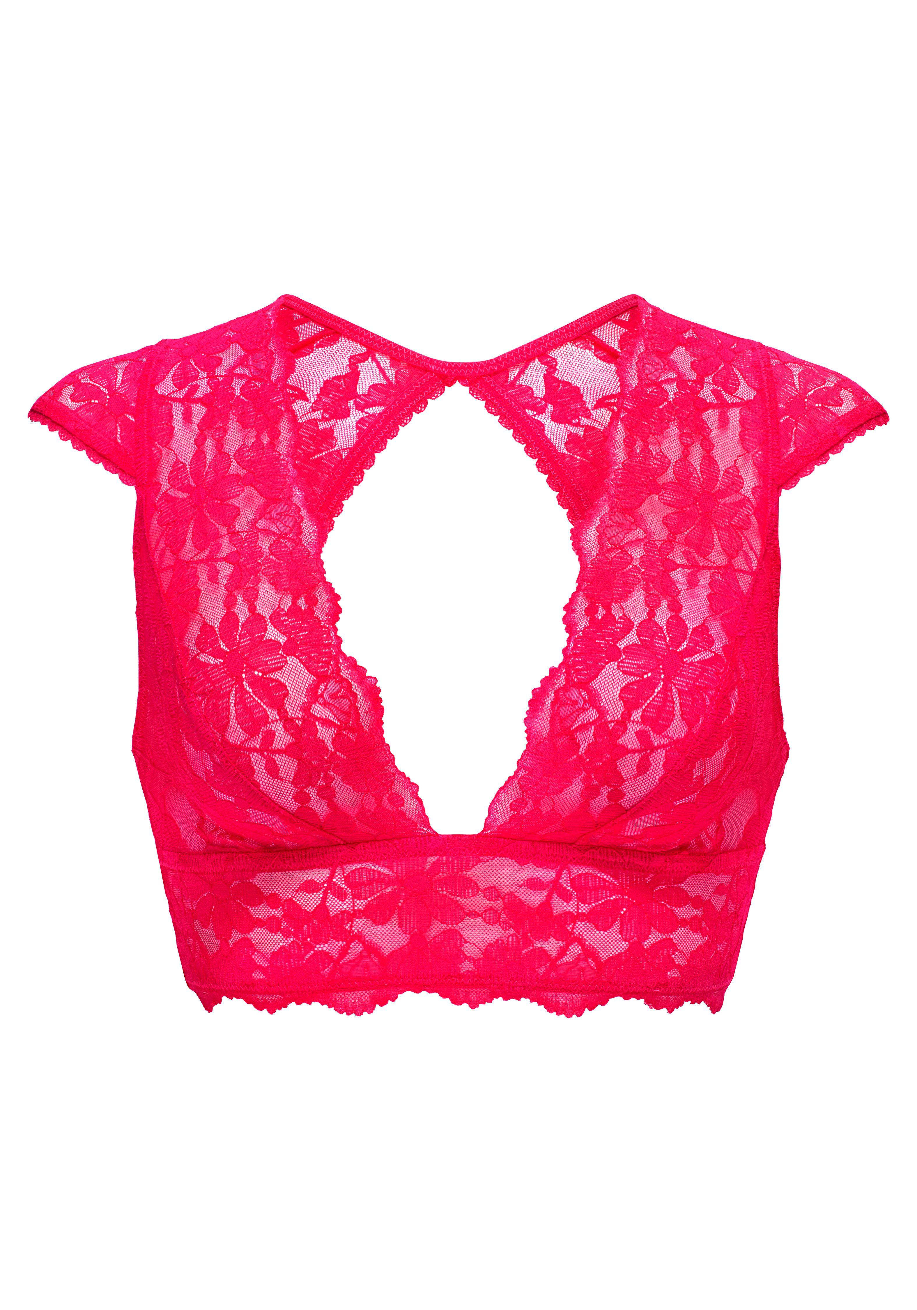 Vivance Bustier MIRJA Kanten-top van transparante kant, bra-top, lingerie, zonder beugel