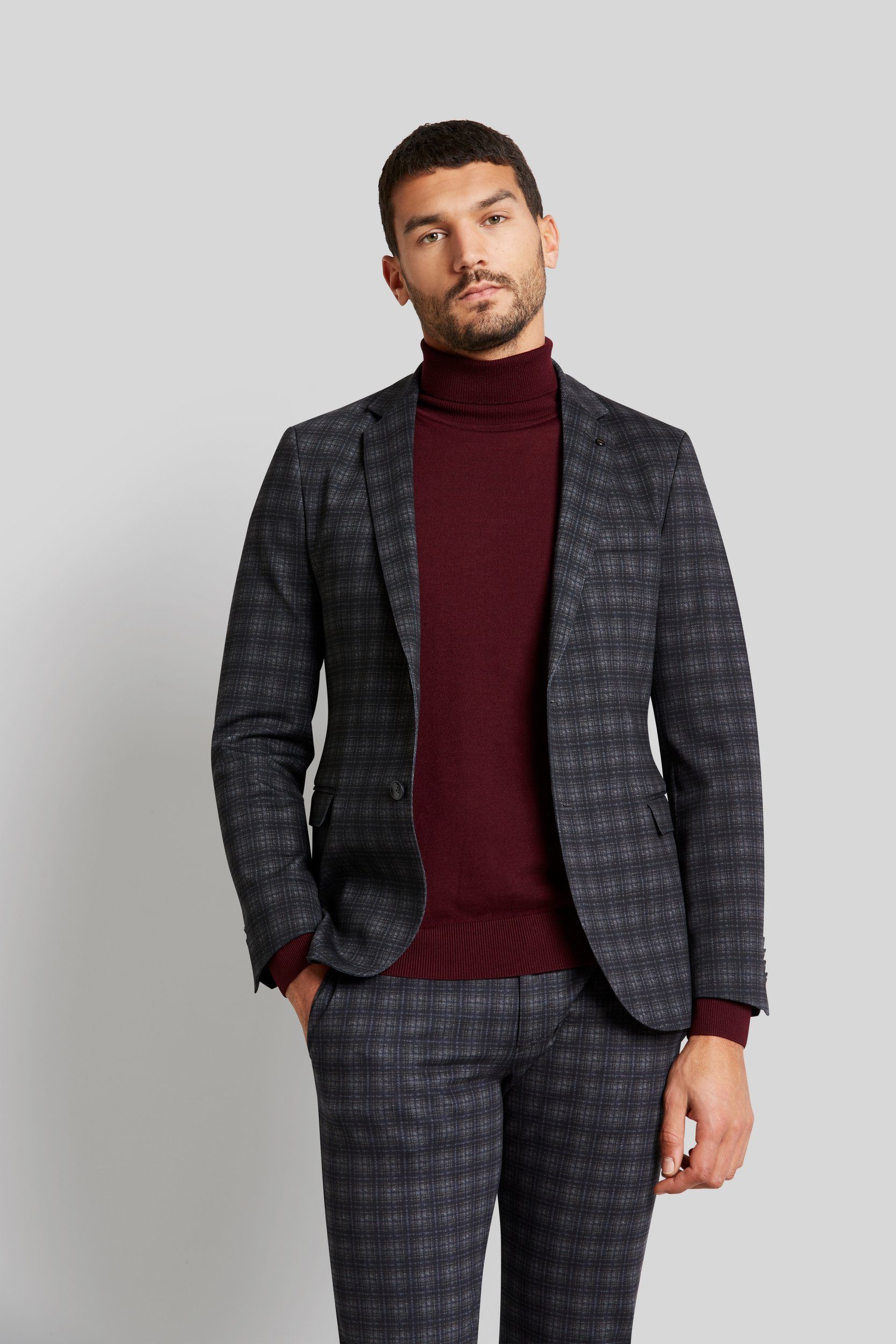 Bugatti Colbert met high-stretch functie heren colberts & blazers maat 56 grijs