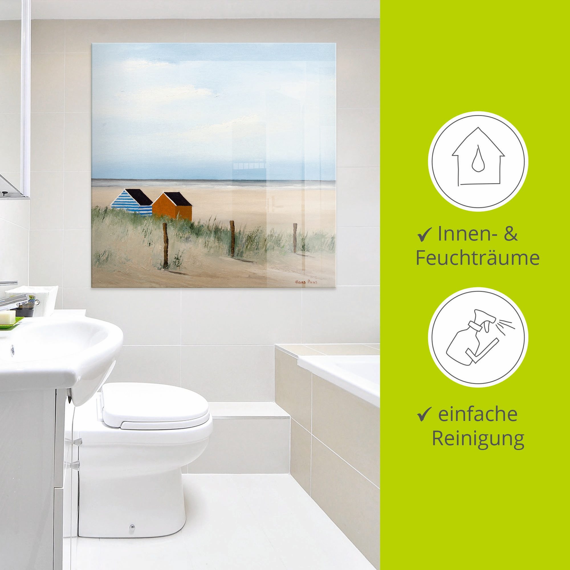 Artland Print op glas Zonnige morgen V in verschillende maten