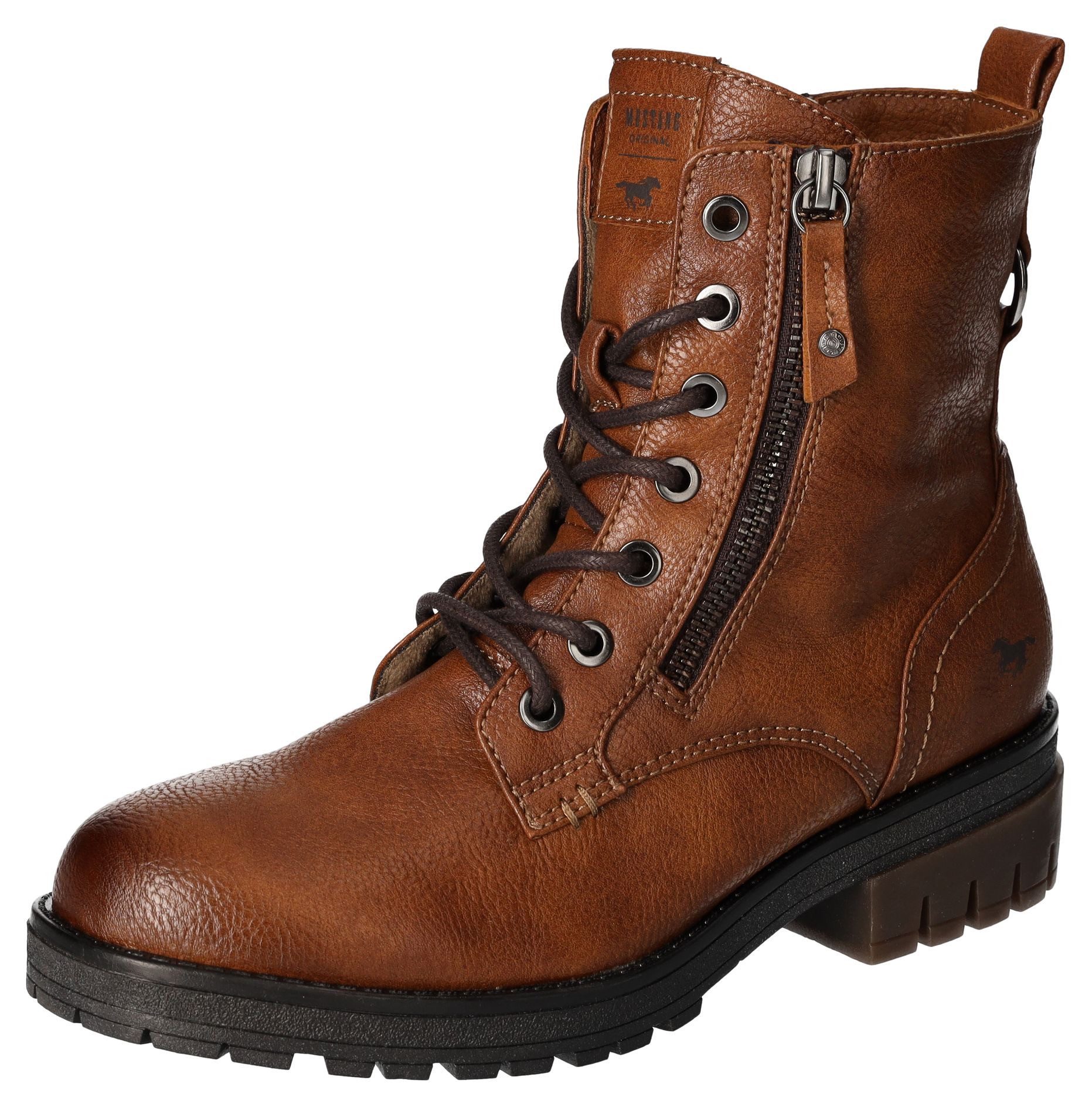 Mustang Shoes Veterschoenen veterschoenen, enkellaars, hakken, met ritssluiting