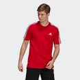 adidas performance t-shirt essentials 3-stripes rood