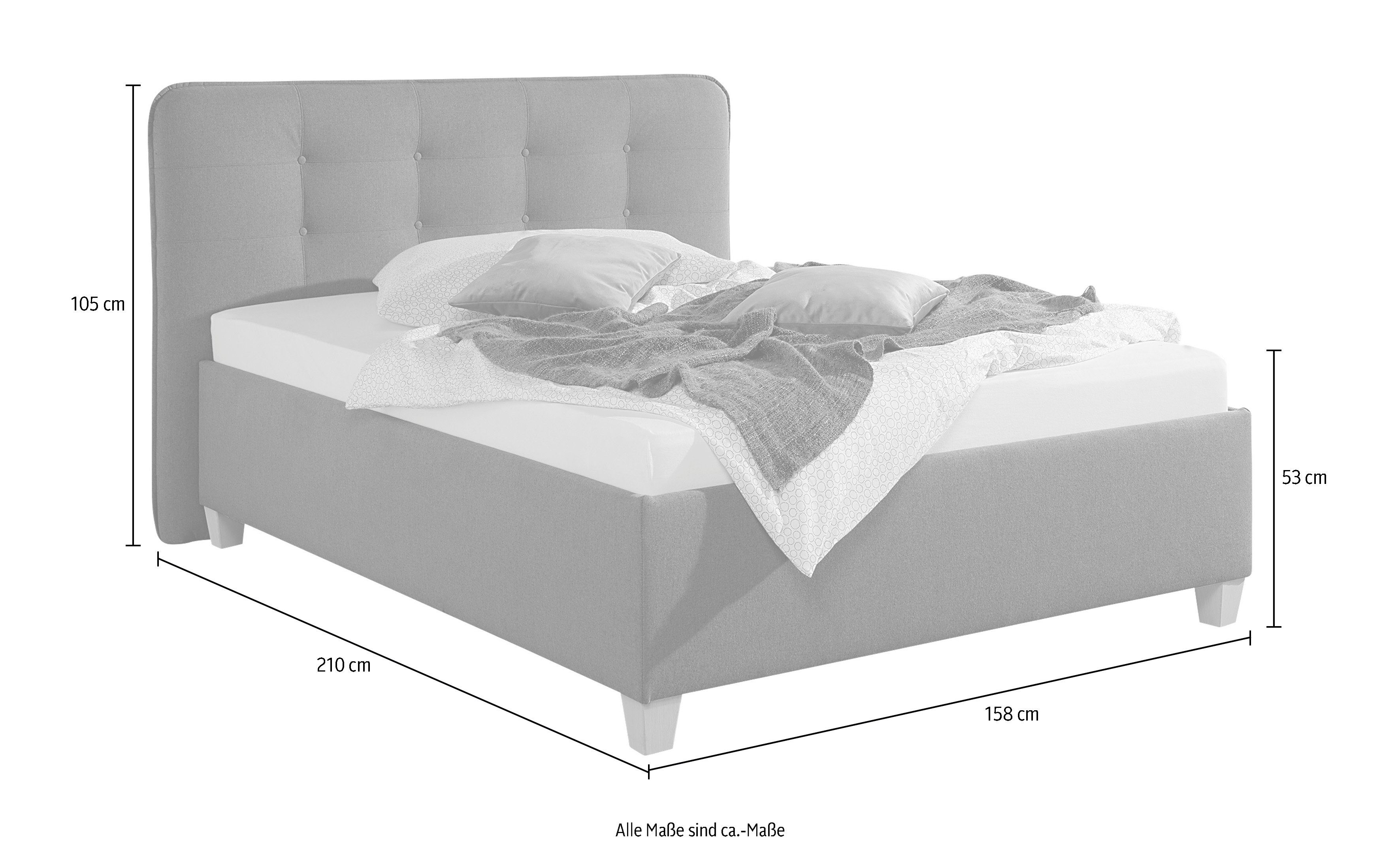 Maintal Gestoffeerd bed inclusief bedkist