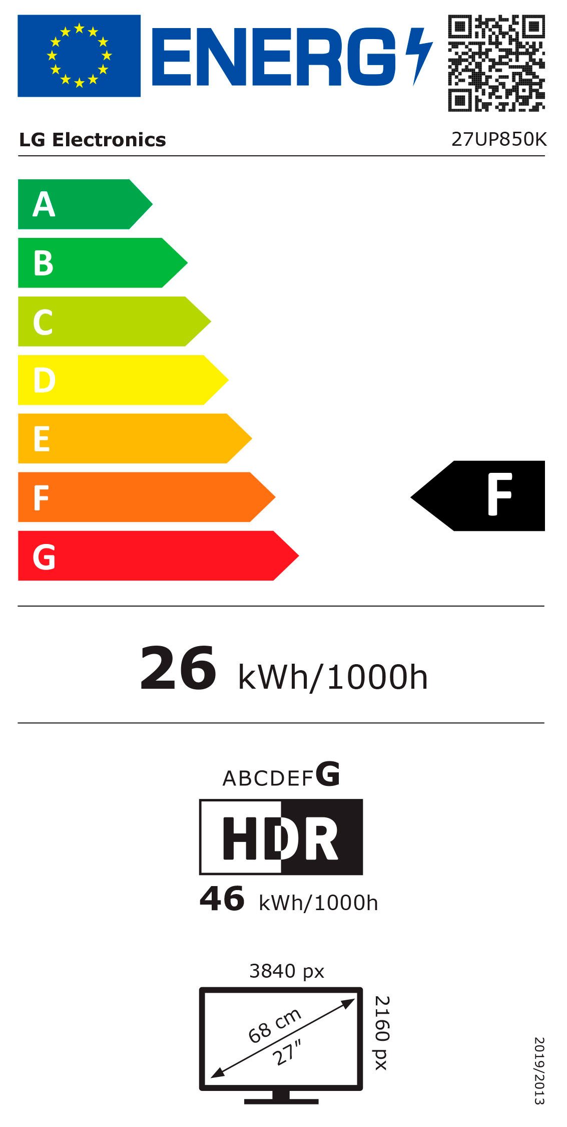 LG Ledscherm 27UP850K, 68 cm / 27", 4K Ultra HD