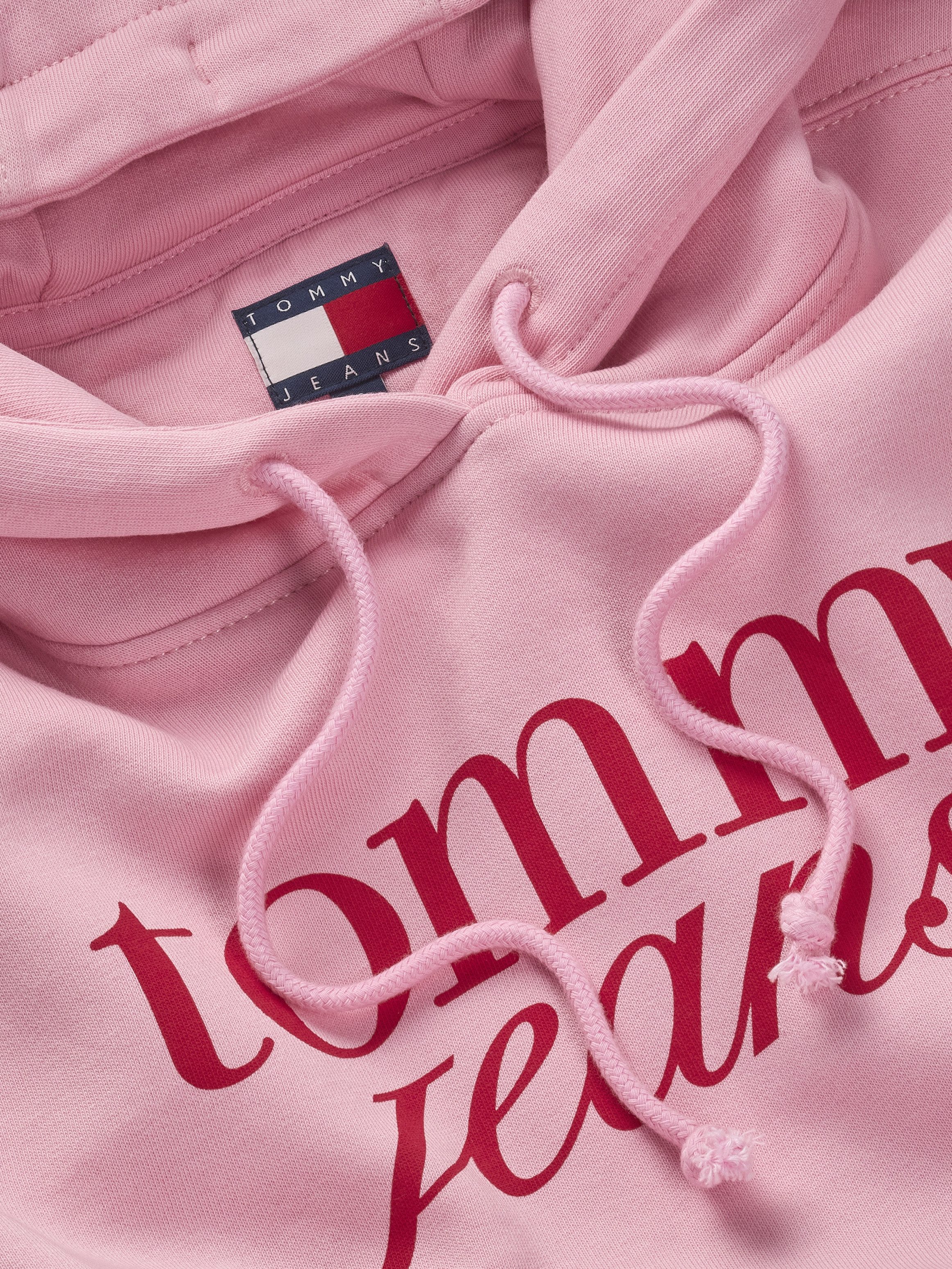 Tommy Jeans Curve Hoodie TJW REG ESS LOGO HOODIE EXT in grote maten, capuchon, logo-vlag