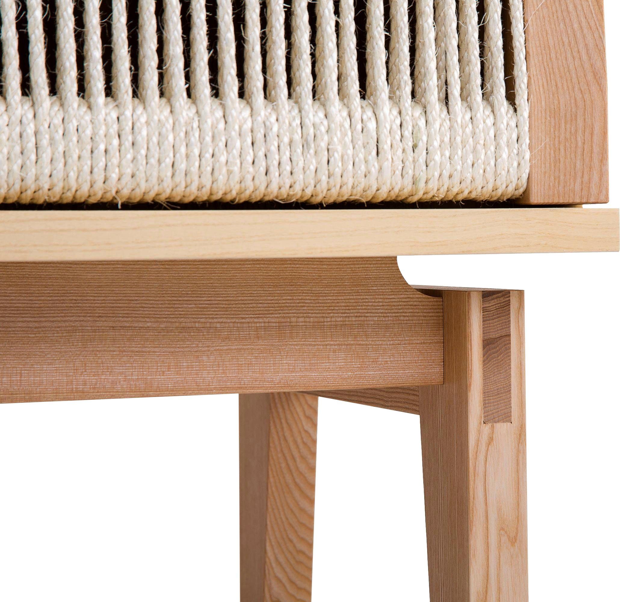 Woodman Highboard Lidia Opbergkast, deurfronten van gevlochten hennepkoord, breedte 90 cm