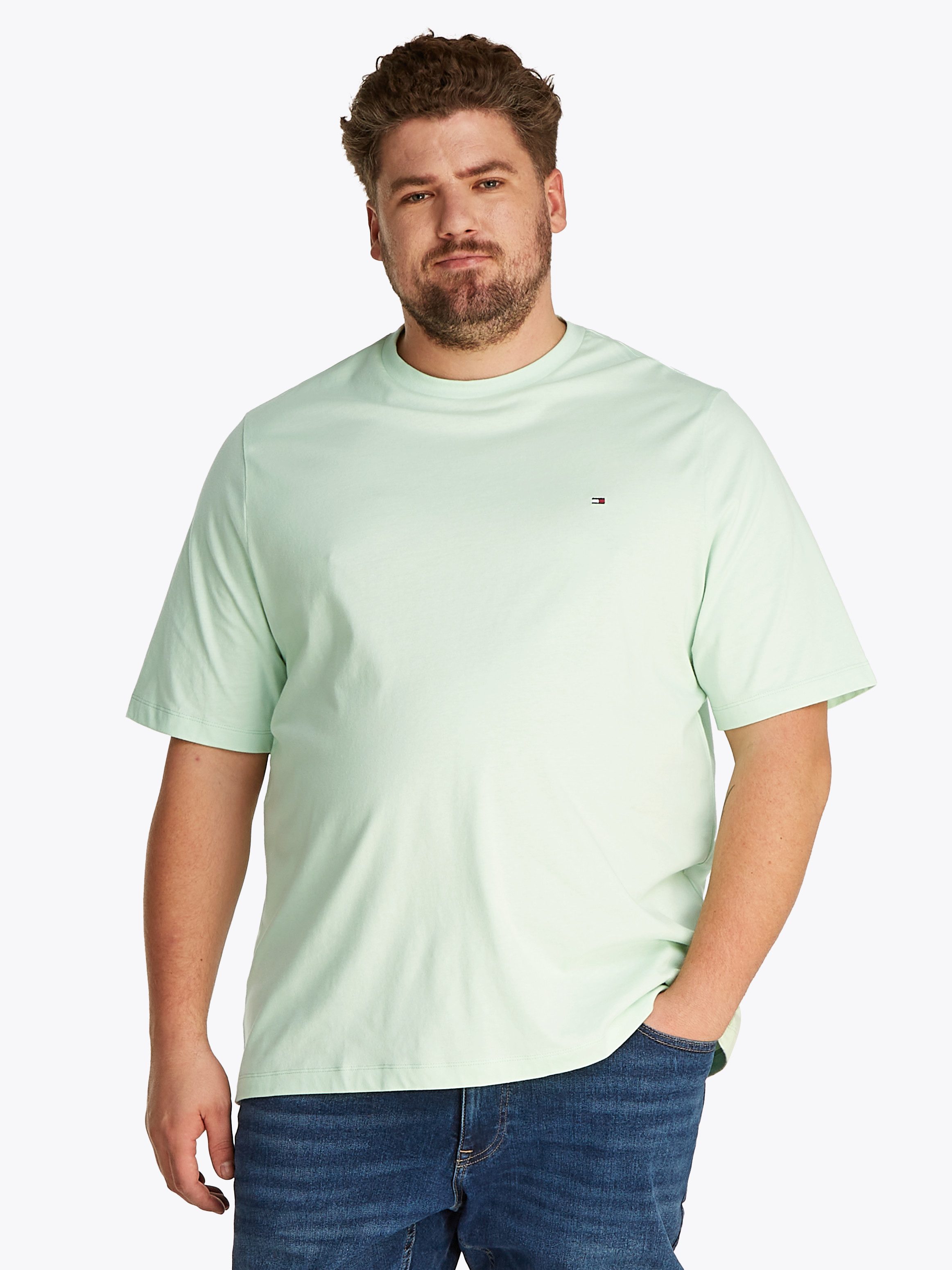 Tommy Hilfiger T-shirt BT-ESSENTIAL REG FIT SOLID TEE-B heren t-shirts maat XXL groen