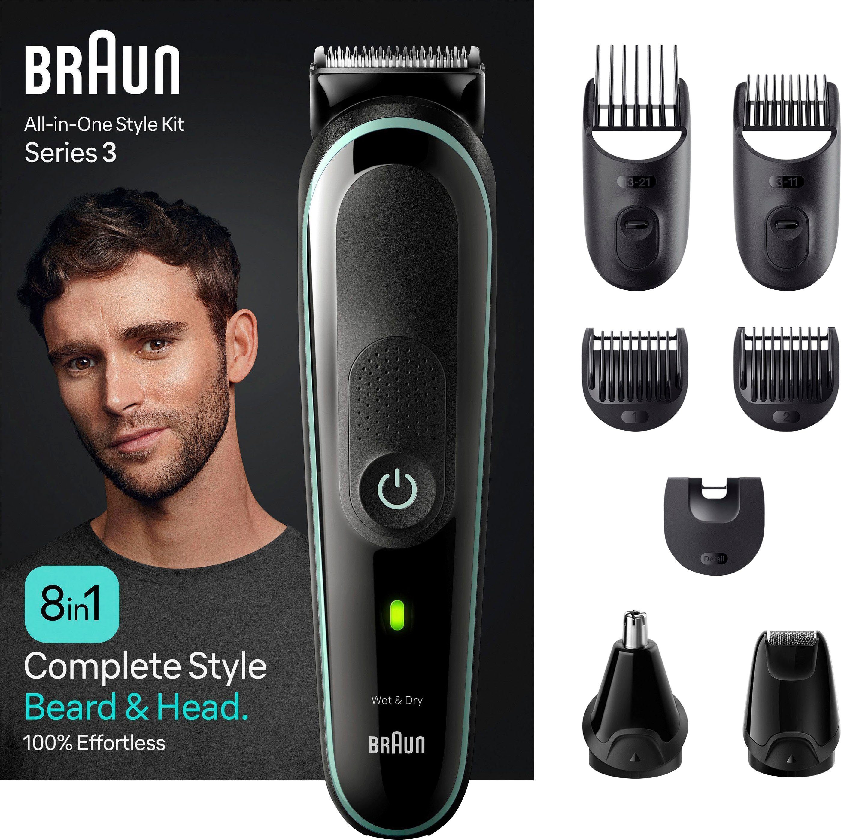 Braun Tondeuse All-In-One Styling Set MGK3441 waterdicht, 80 min. draadloze looptijd (set)