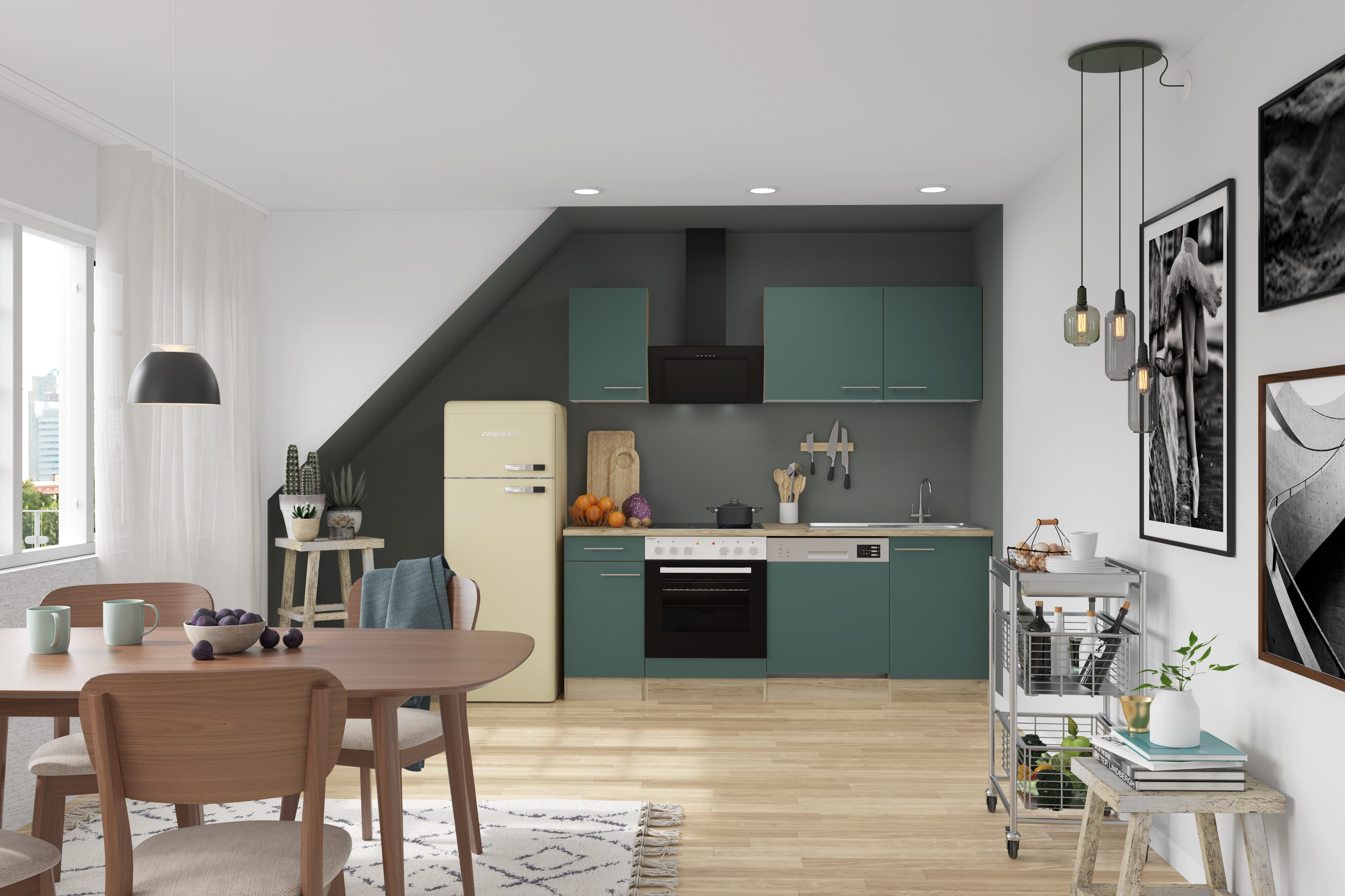 OPTIFIT Keuken Bella Breedte 210 cm, optioneel met elektrische apparaten