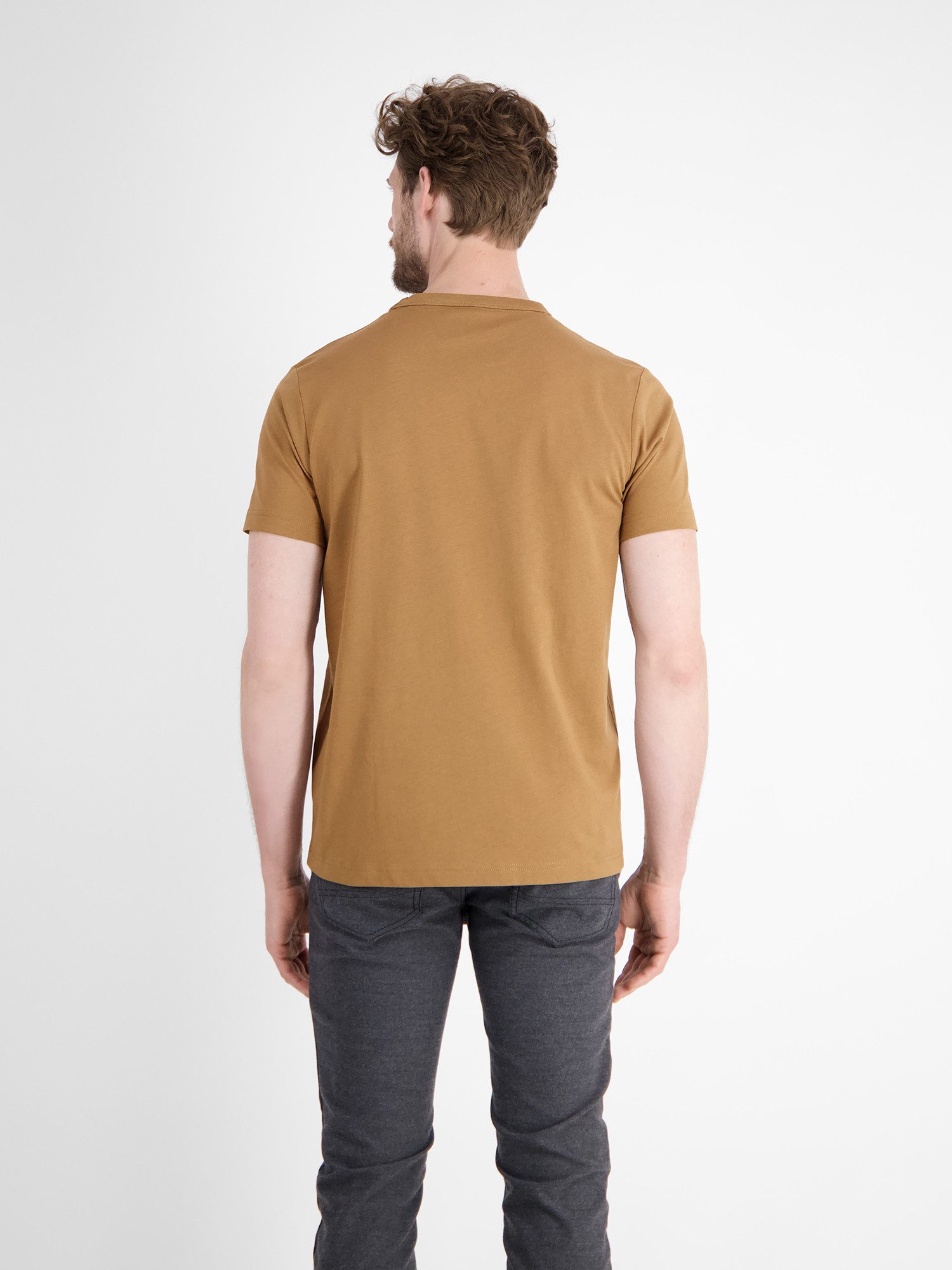 Lerros T-shirt LERROS Effen T-shirt met borstprint