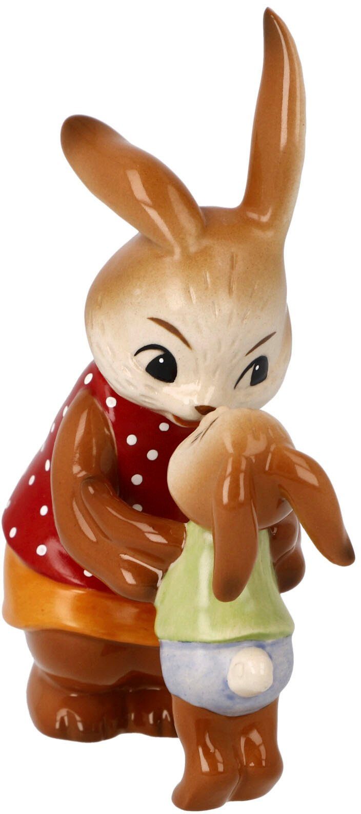 Goebel Paashaas Klein Schat Verzamelfiguur, konijn moeder met konijn kind (1 stuk)
