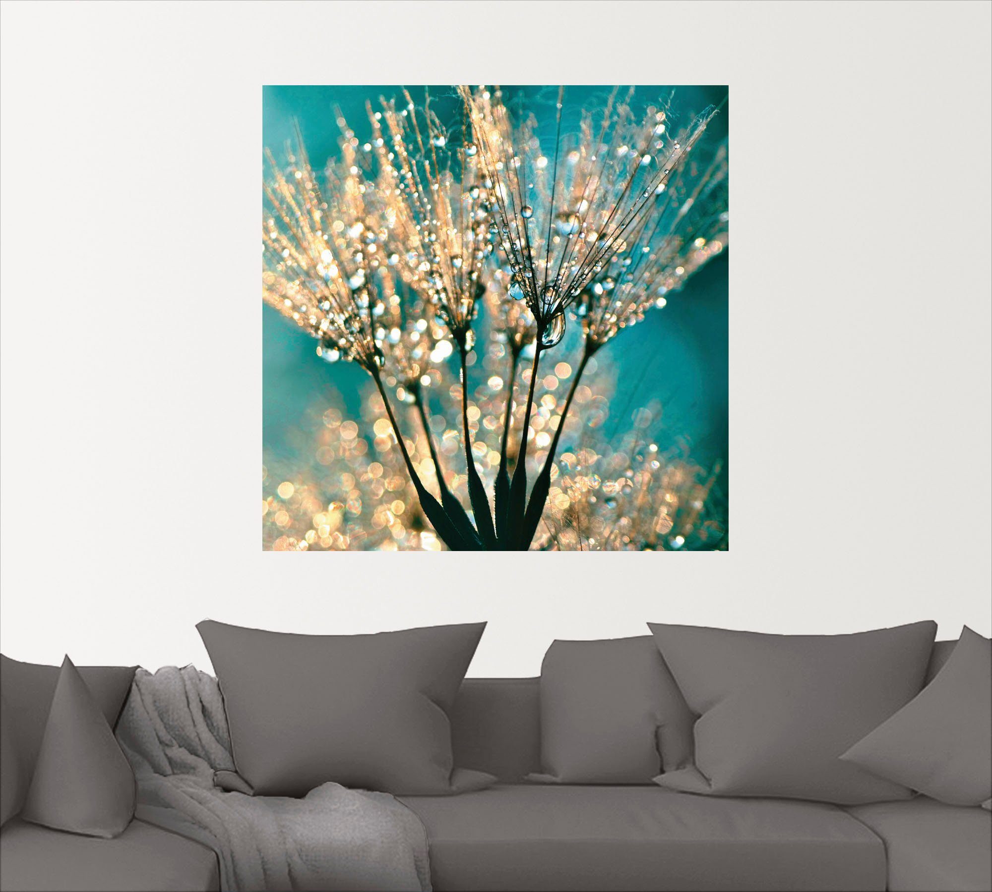Artland Artprint Pluizenbol pluimen abstract als artprint van aluminium, artprint voor buiten, artprint op linnen, poster, muursticker