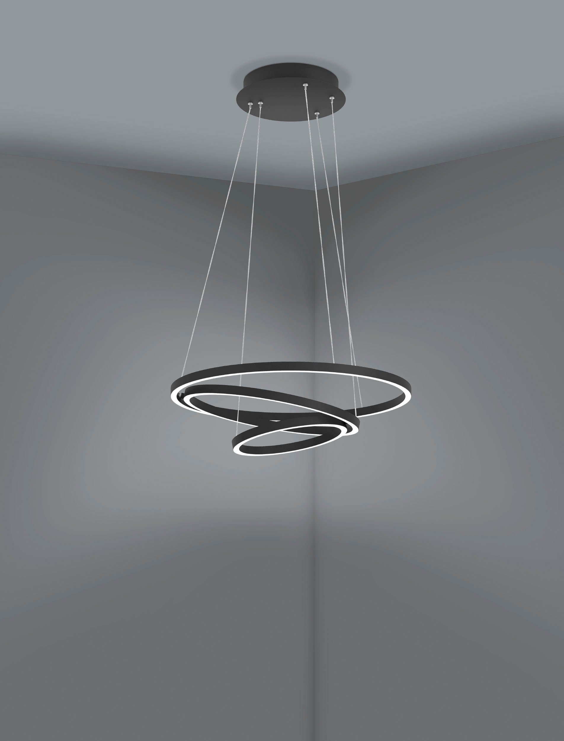 EGLO Hanglamp LOBINERO-Z hanglamp zwart, instelbaar wit, ZigBee 3.0, pendellamp (1 stuk)