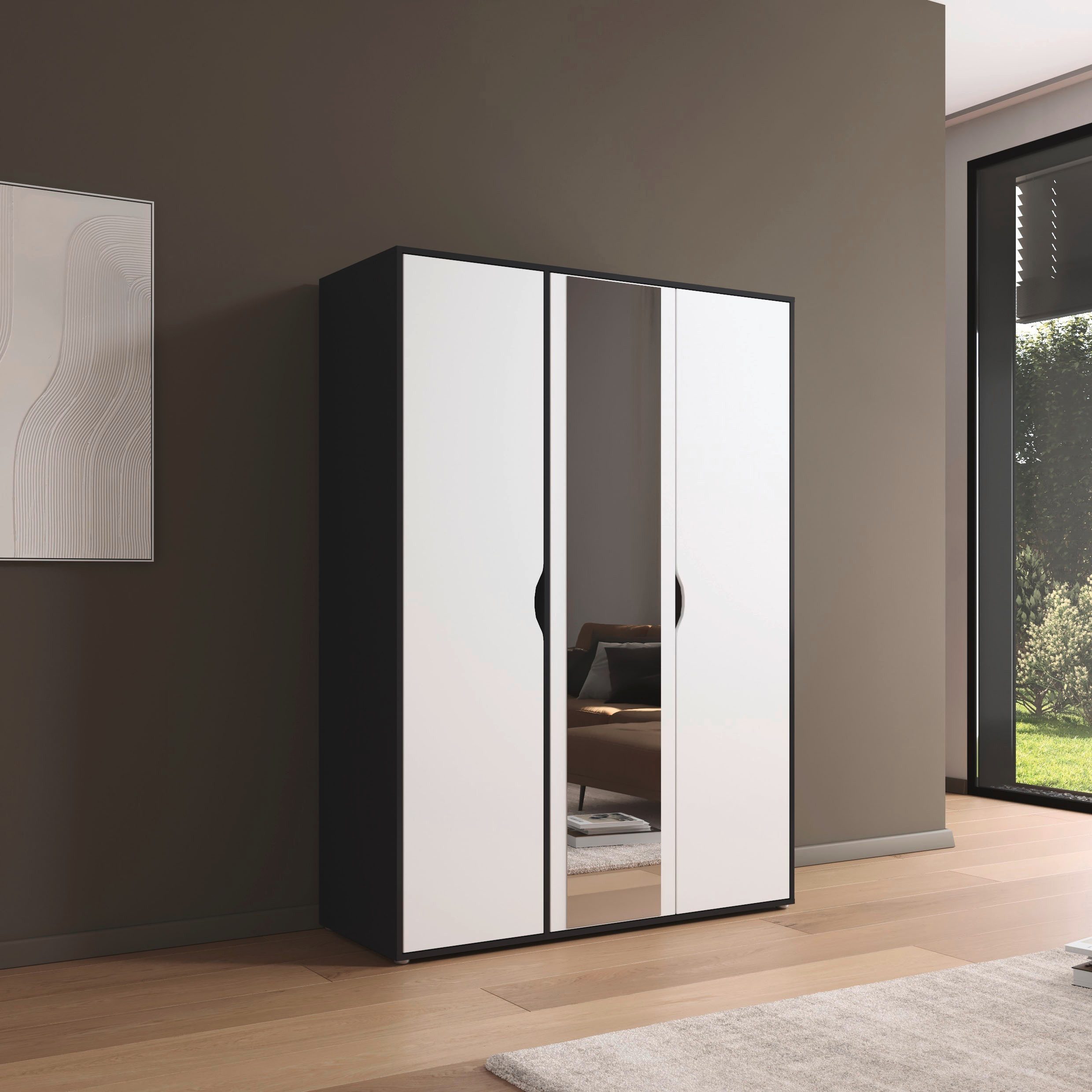rauch Draaideurkast Kledingkast Kast Garderobe Wasmand NARAI met Spiegel Greefaansluitingen voor een greeploze look TOPSELLER MADE IN GERMANY