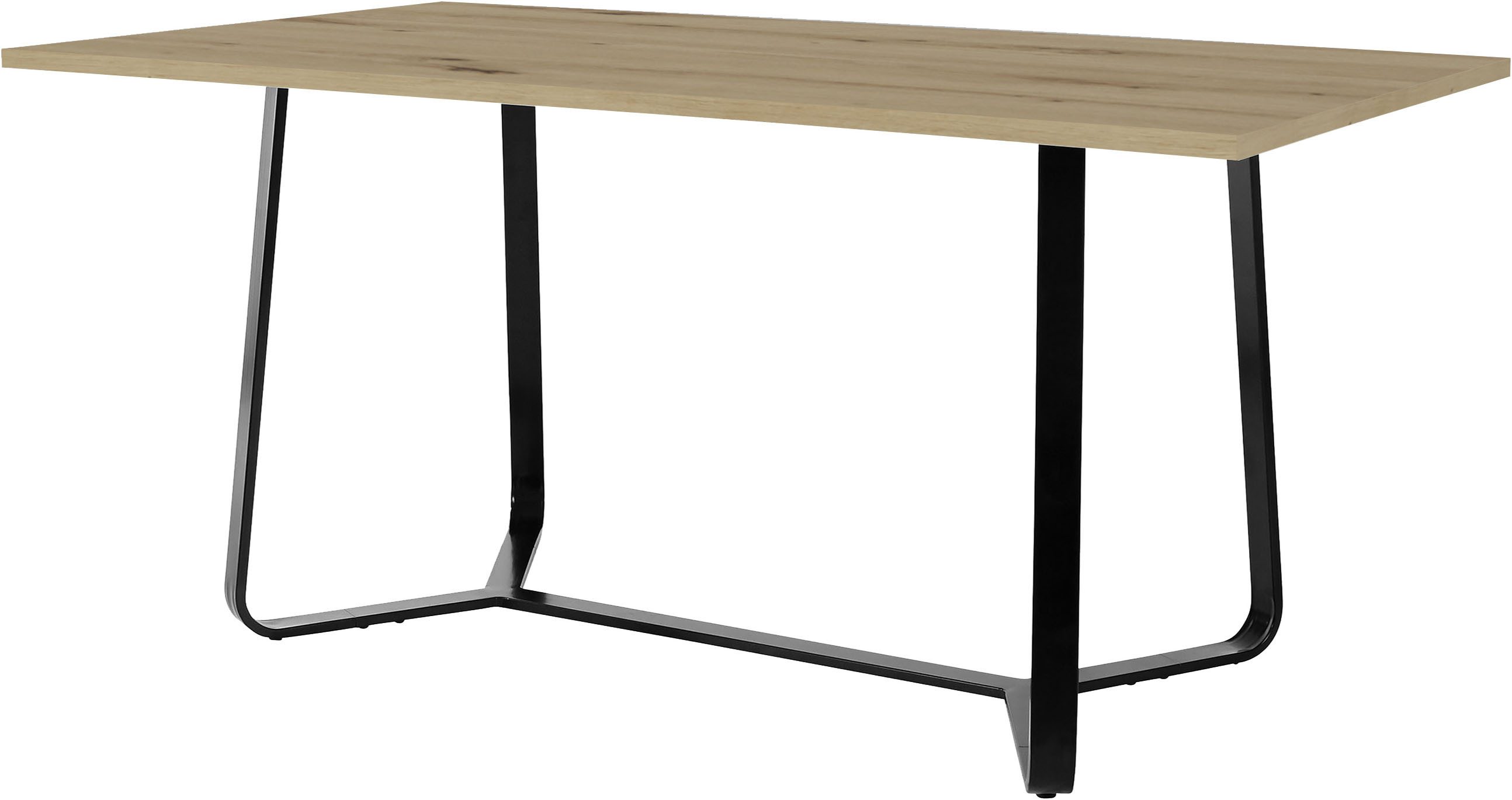 byLIVING Eettafel Talea modern design, 140 cm en 160 cm, artisan eik, old style wood, beton (1 stuk)