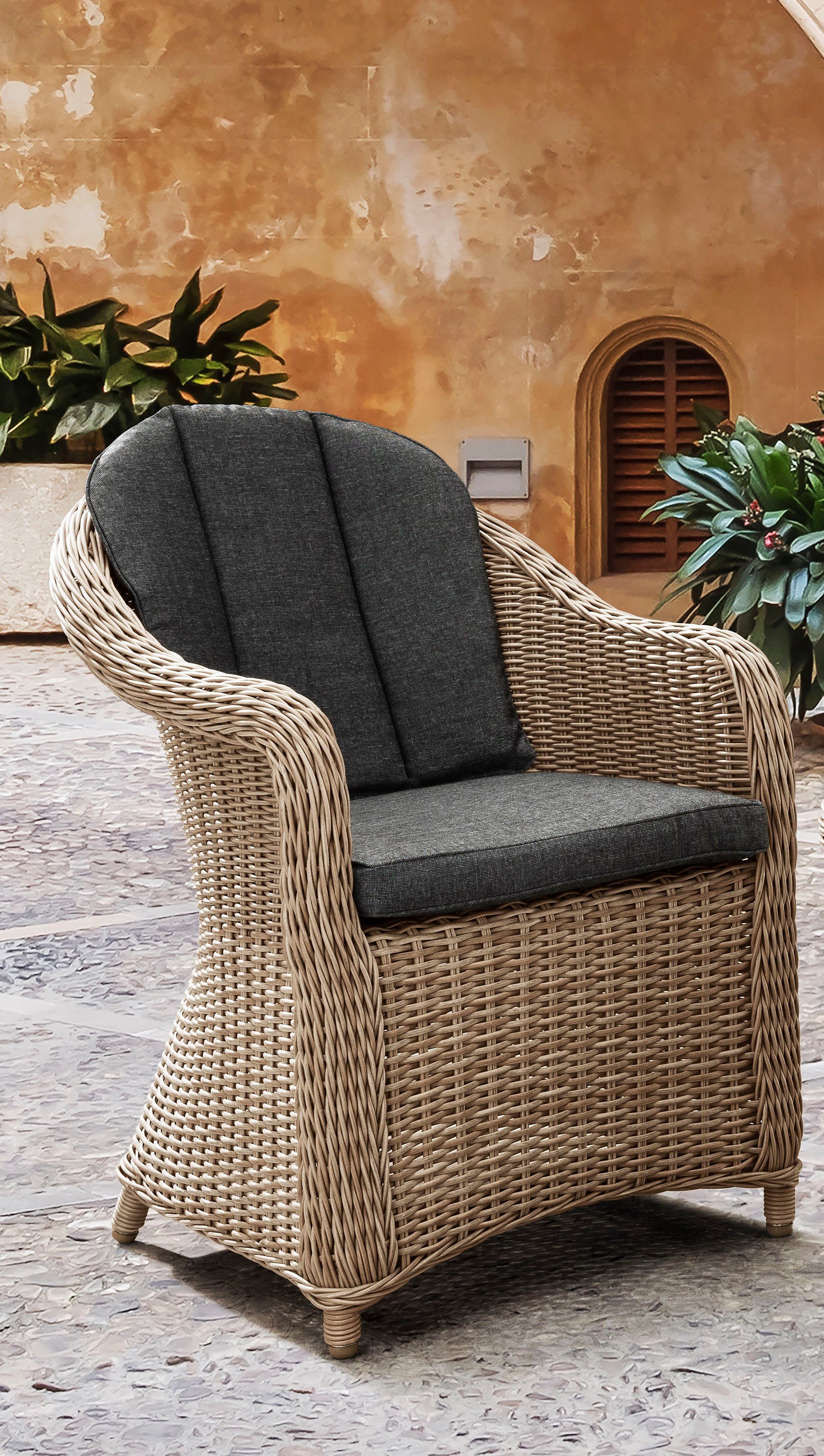 Destiny Tuin-eethoek MALAGA LUNA Aluminium, polyrotan (set, 13-delig)