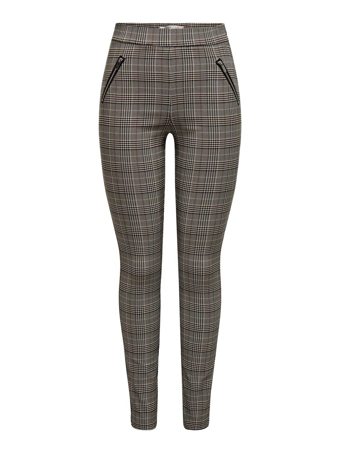 Only Jeggings ONLLOIZA HW CHECK ZIP LEGGING CC PNT