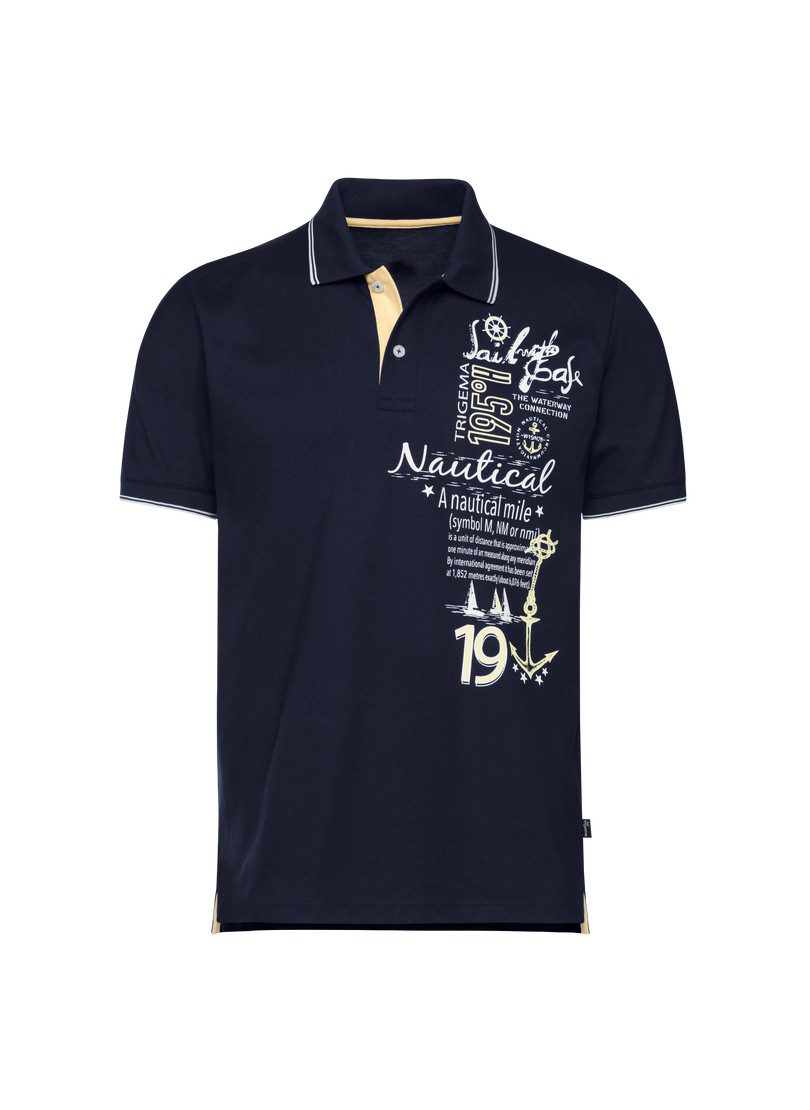 Trigema Poloshirt TRIGEMA poloshirt met maritiem printmotief (1-delig)