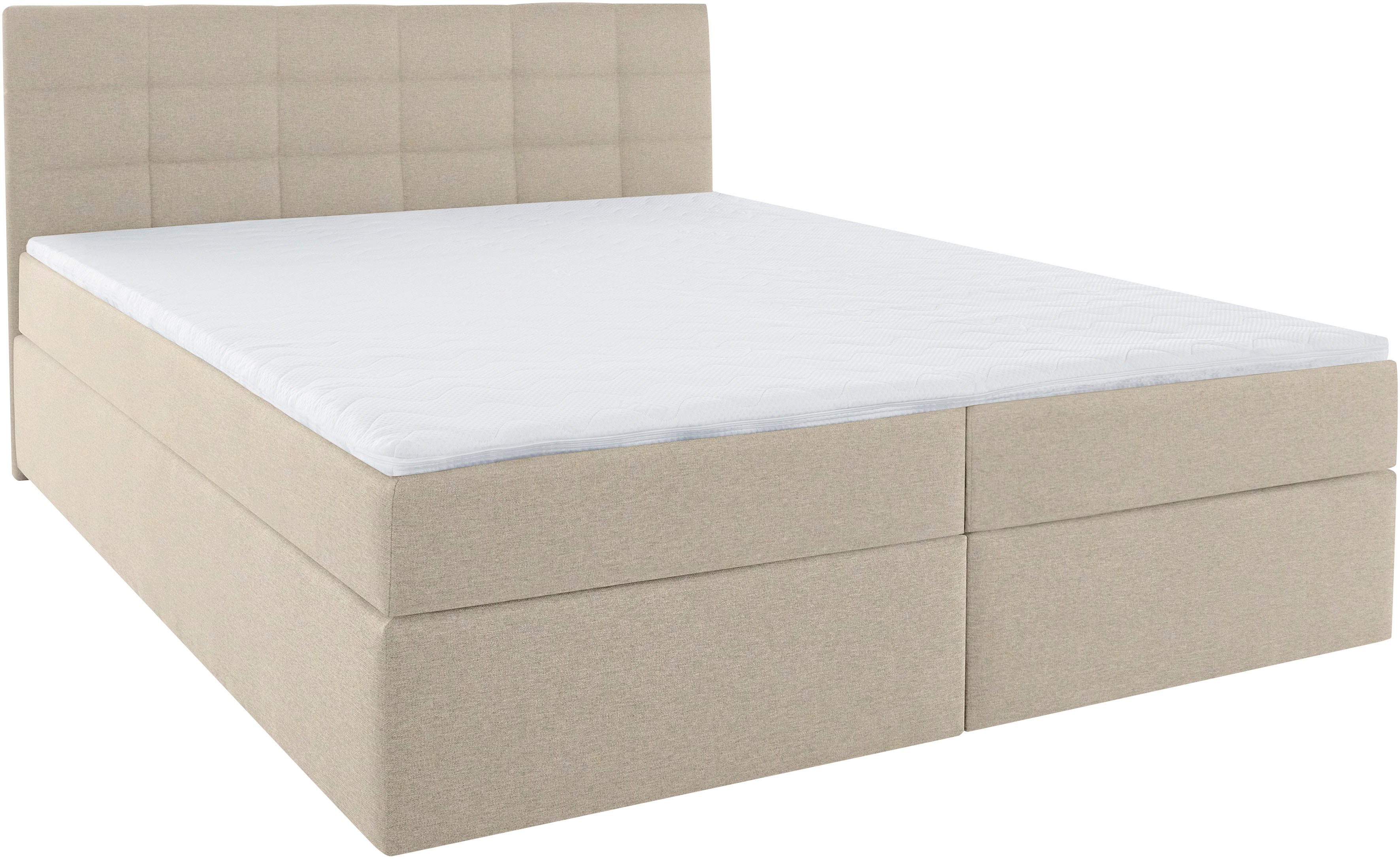 INOSIGN Boxspring OVALO optioneel met bedbox, verkrijgbaar in h2, h3 & h4